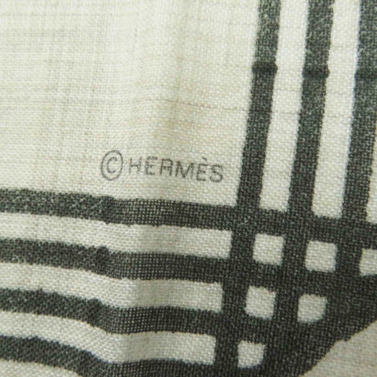 HERMES Stall cashmere Beige multi Les Rubans d'Hermes Hermes ribbons