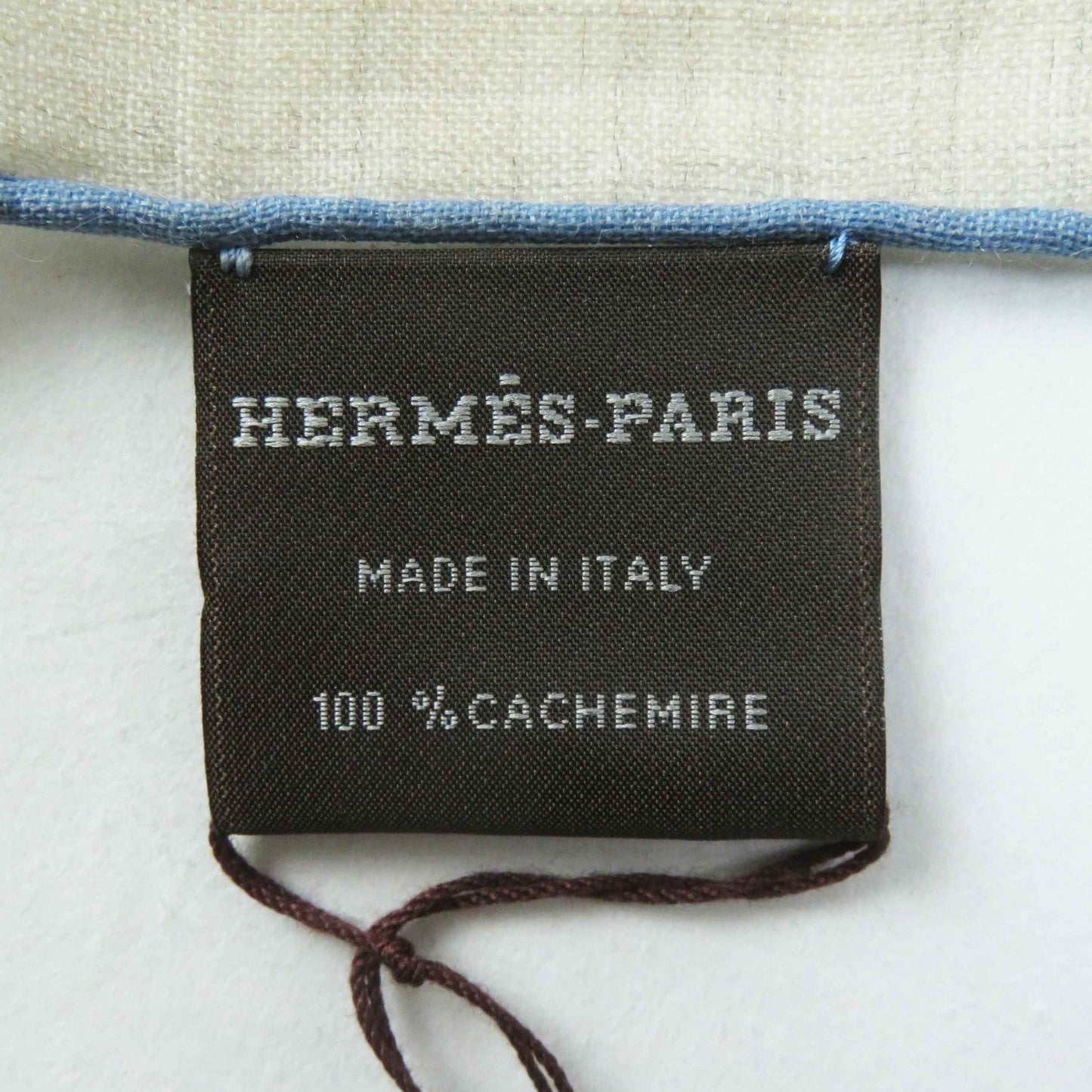 HERMES Stall cashmere Beige multi Les Rubans d'Hermes Hermes ribbons