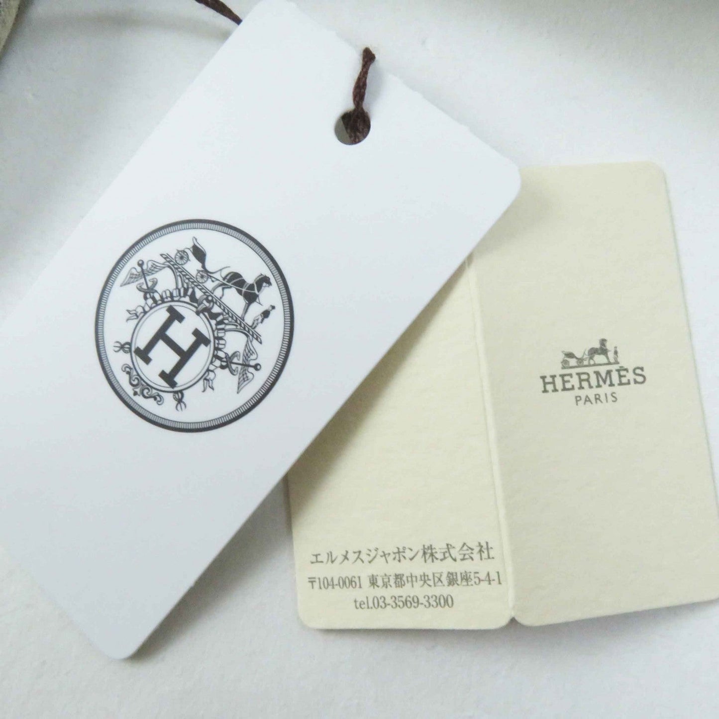 HERMES Stall cashmere Beige multi Les Rubans d'Hermes Hermes ribbons