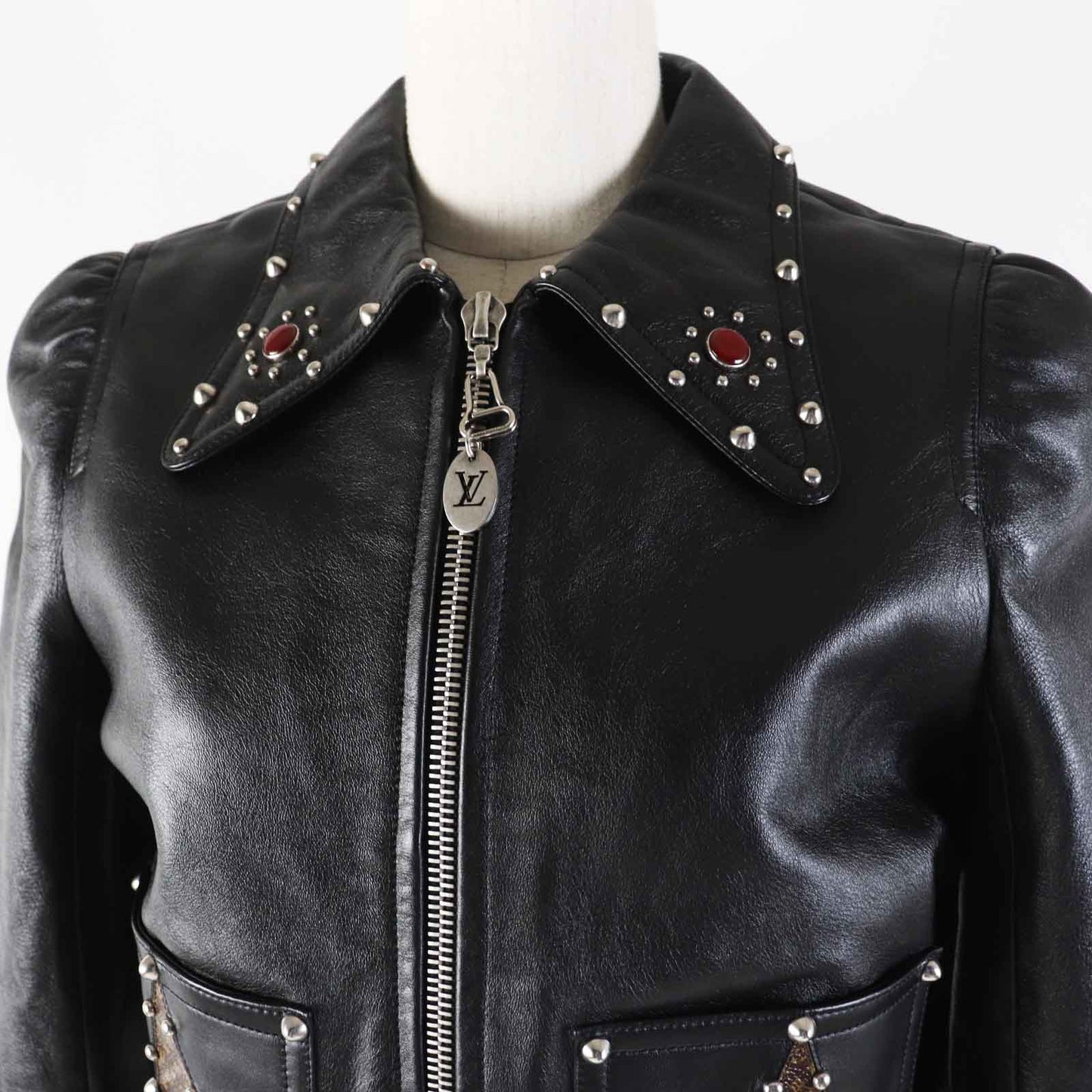 LOUIS VUITTON Bomber jacket 1A9B54 Sheep leather black 36