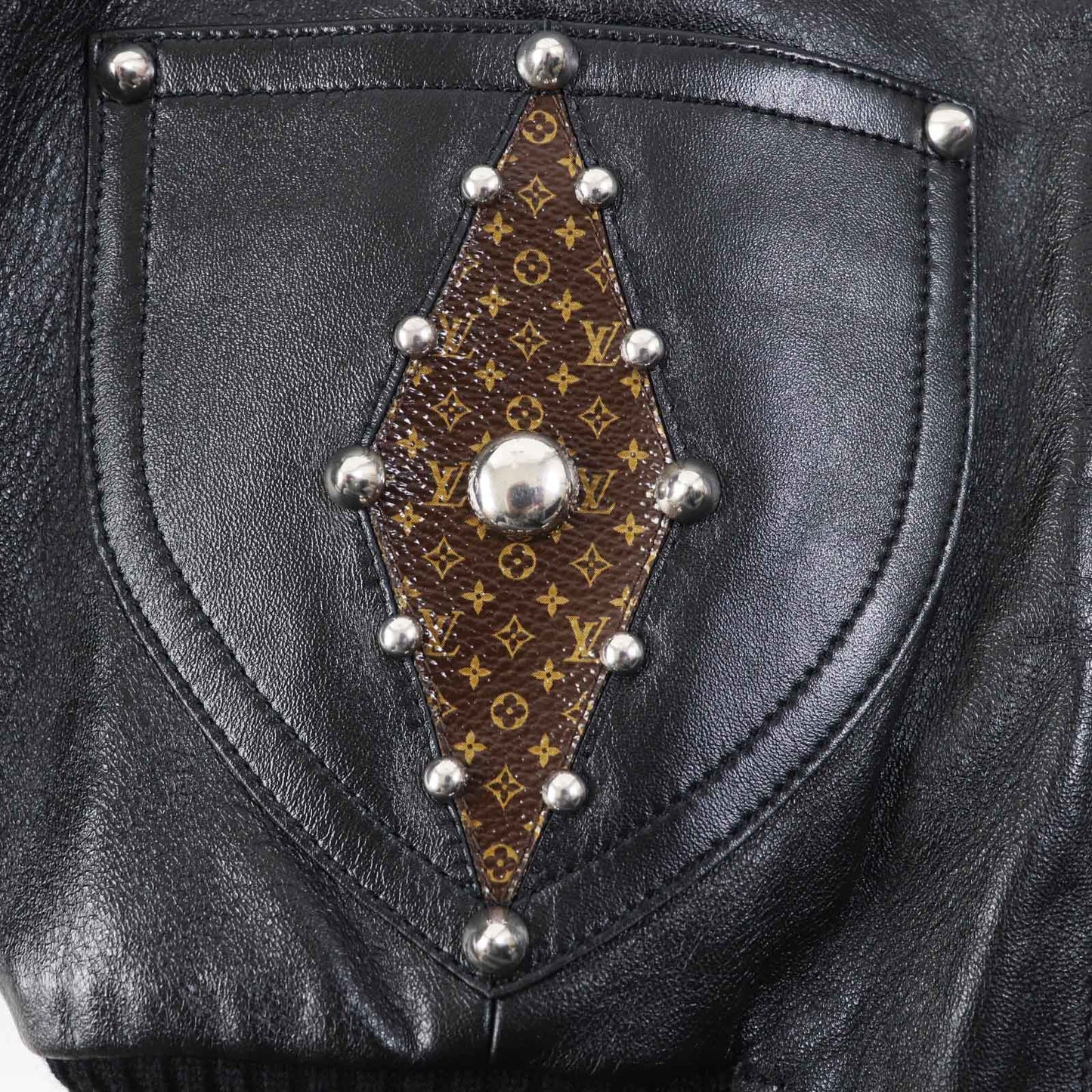 LOUIS VUITTON Bomber jacket 1A9B54 Sheep leather black 36