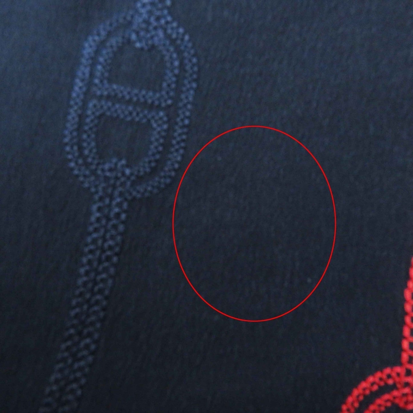 HERMES Short sleeve knit 3E2810DV silk Navy red 40
