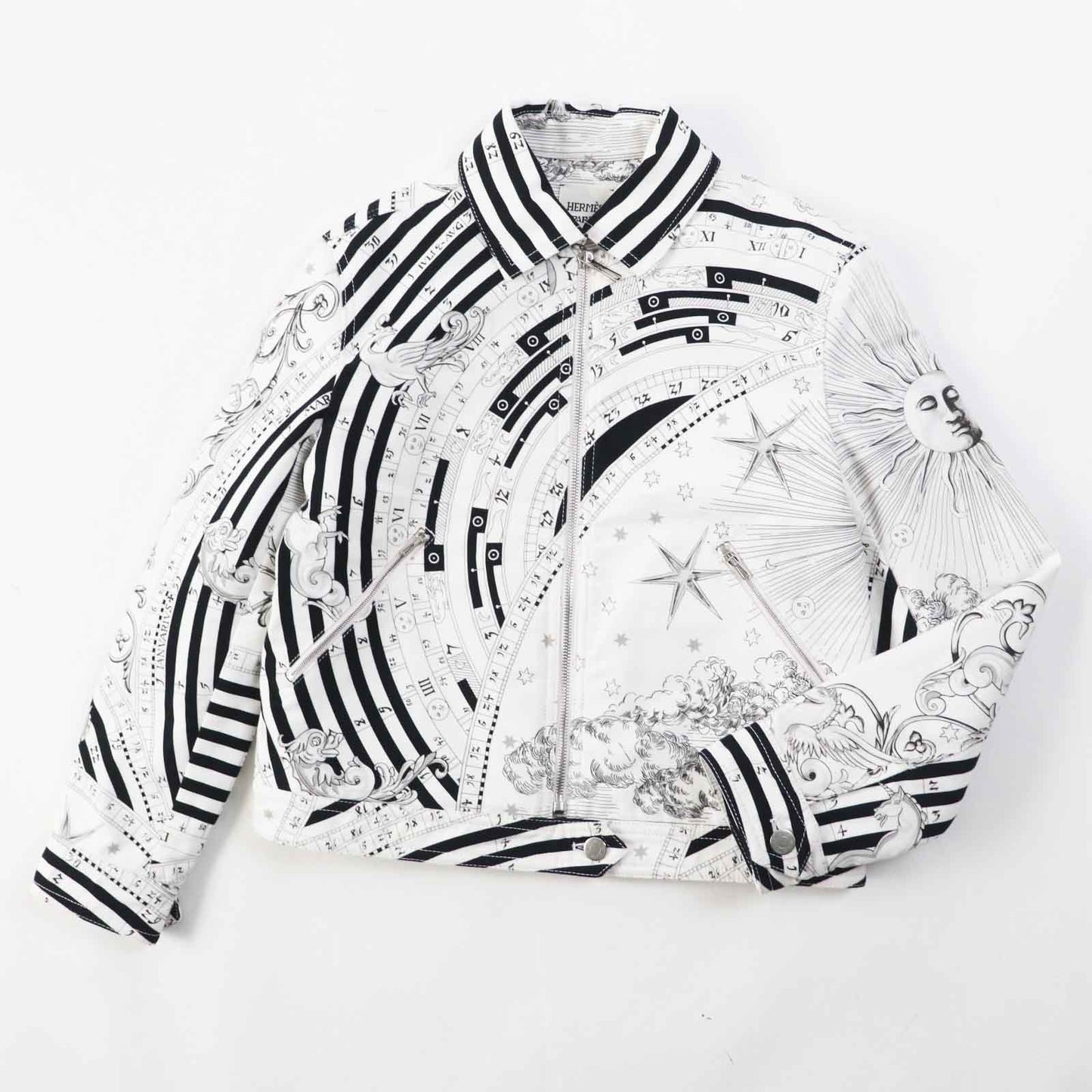 HERMES setup 3H0258DU/3H0353DI cotton White black Astrologie Remix