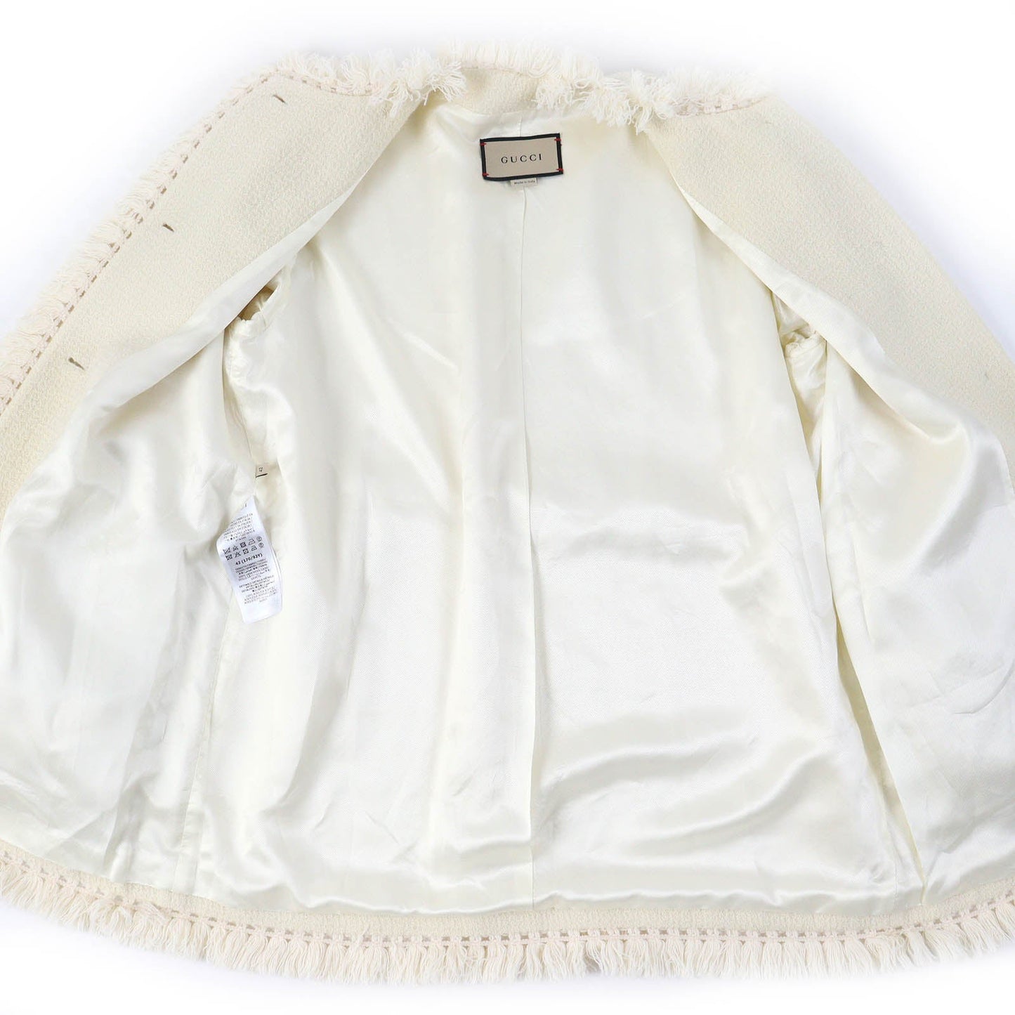 GUCCI coat 643296 wool Ivory 42