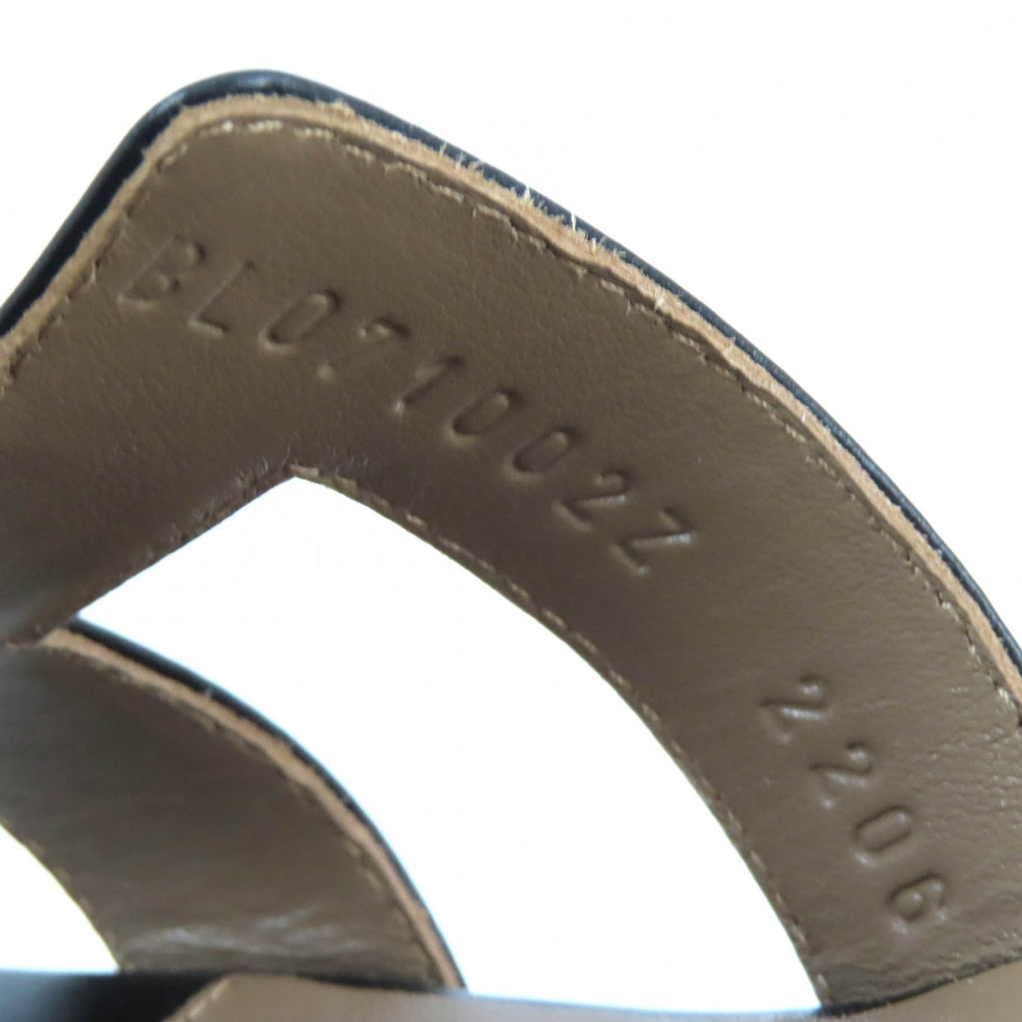 HERMES Sandals 071002Z leather black Oasis 35.5