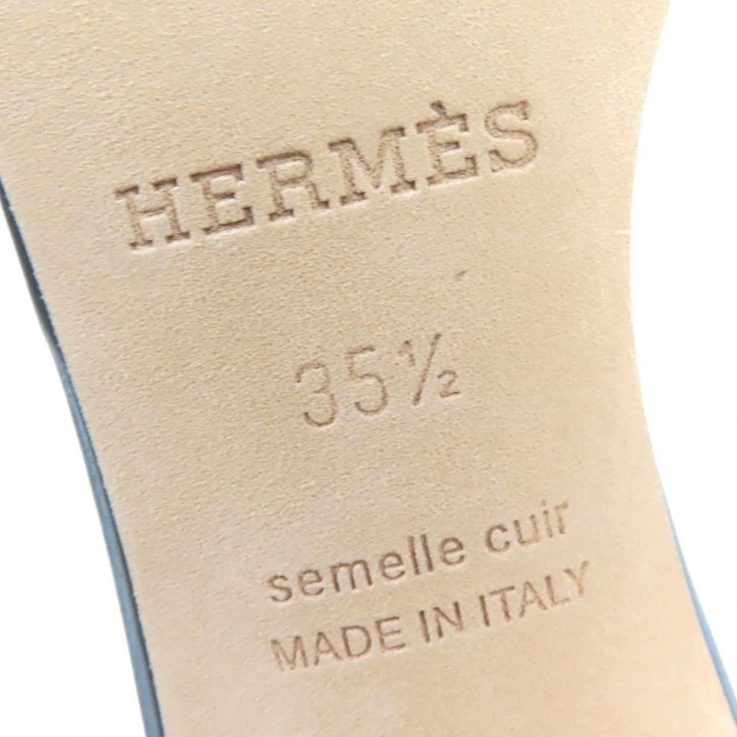 HERMES Sandals 071002Z leather black Oasis 35.5