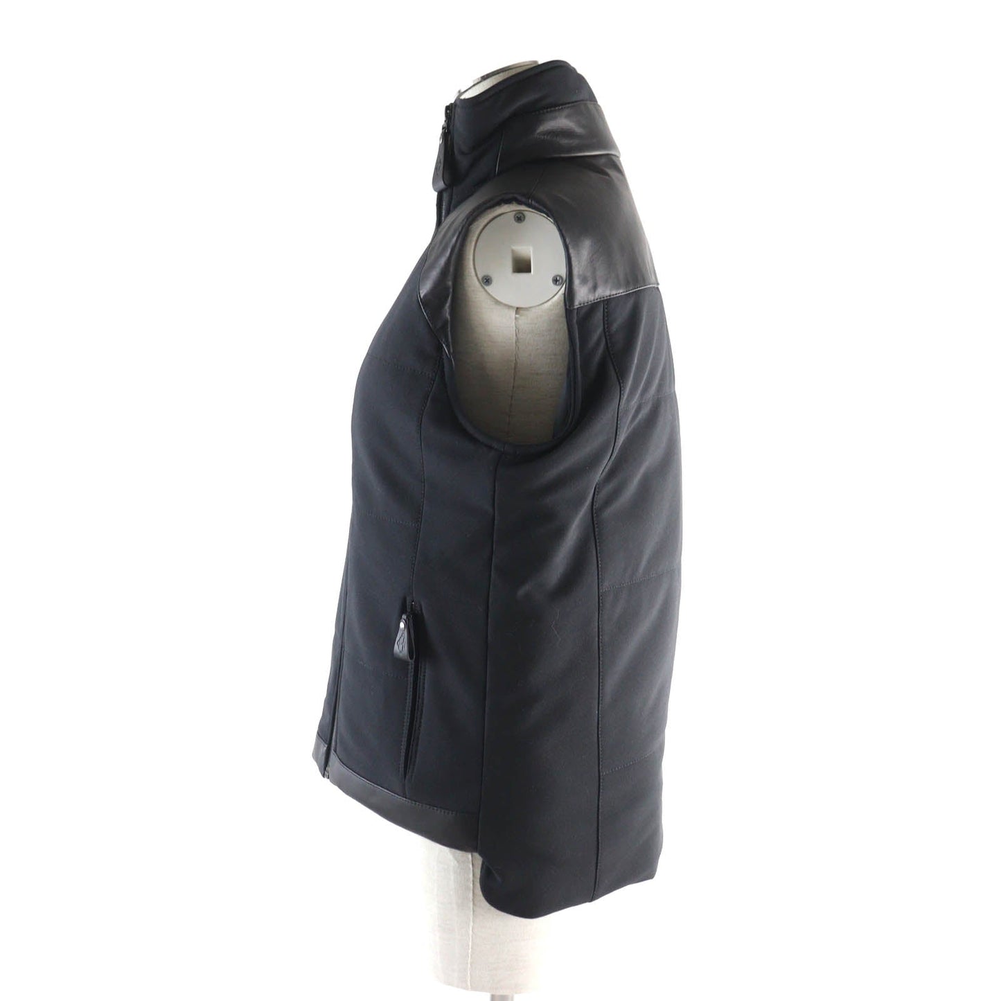 HERMES Down vest Nylon black 38