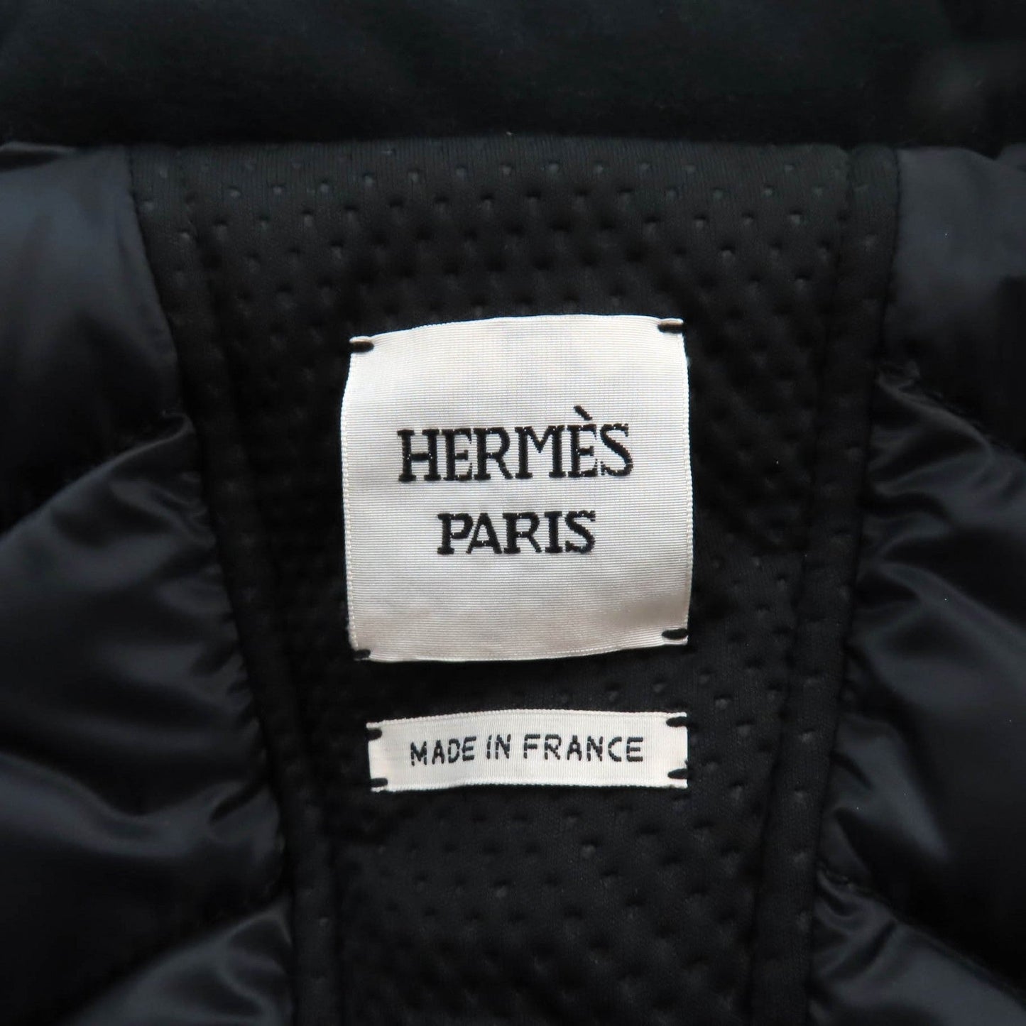 HERMES Down vest Nylon black 38