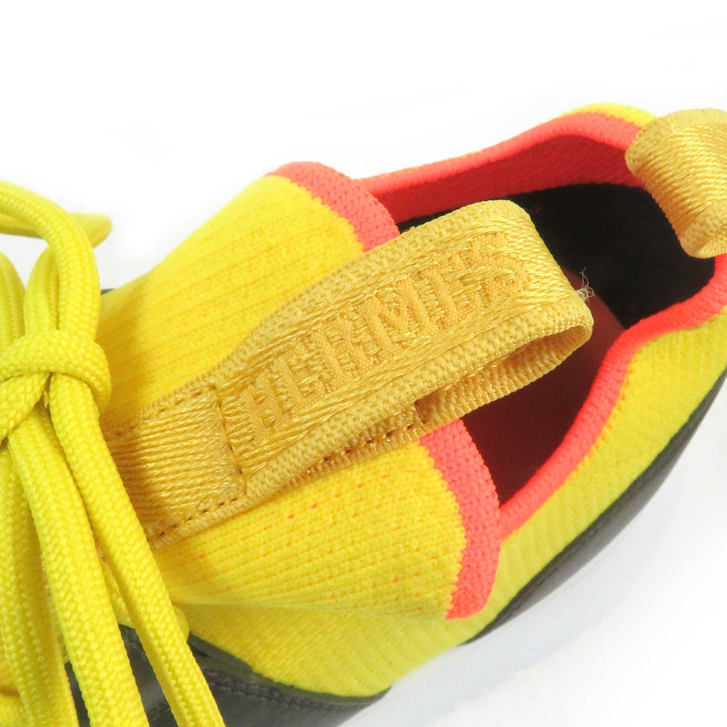 HERMES Low cut sneakers leather Yellow black Duel 40