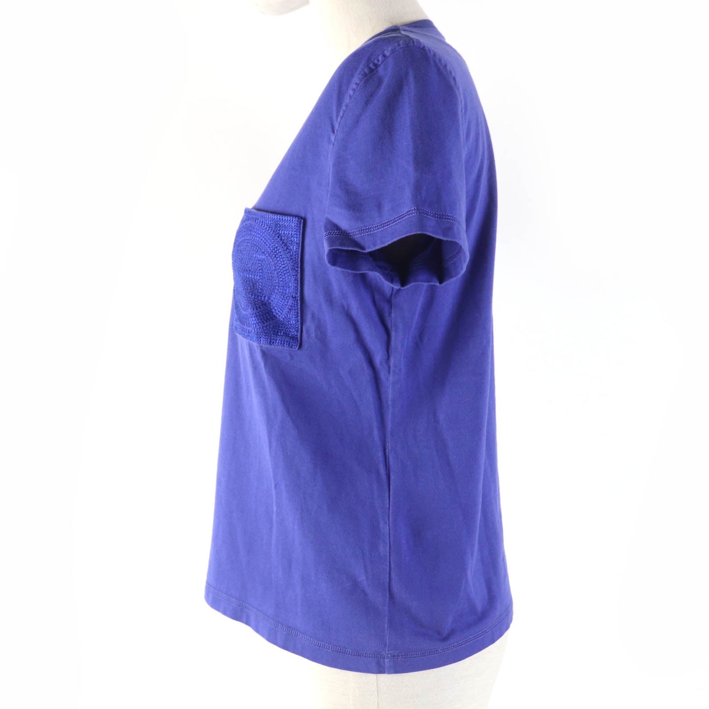 HERMES Short sleeve T-shirt 3E4620DL cotton Blue type 38