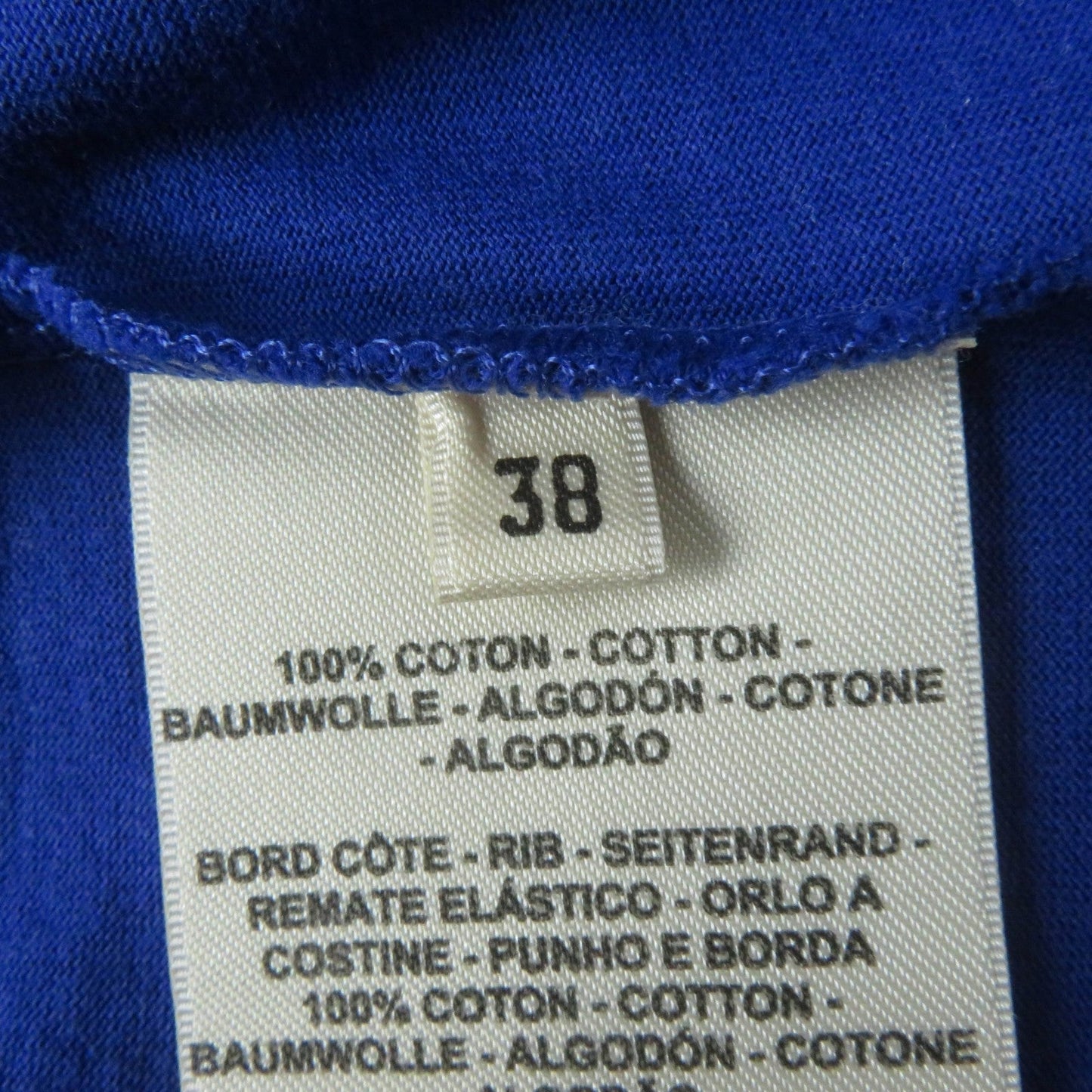 HERMES Short sleeve T-shirt 3E4620DL cotton Blue type 38