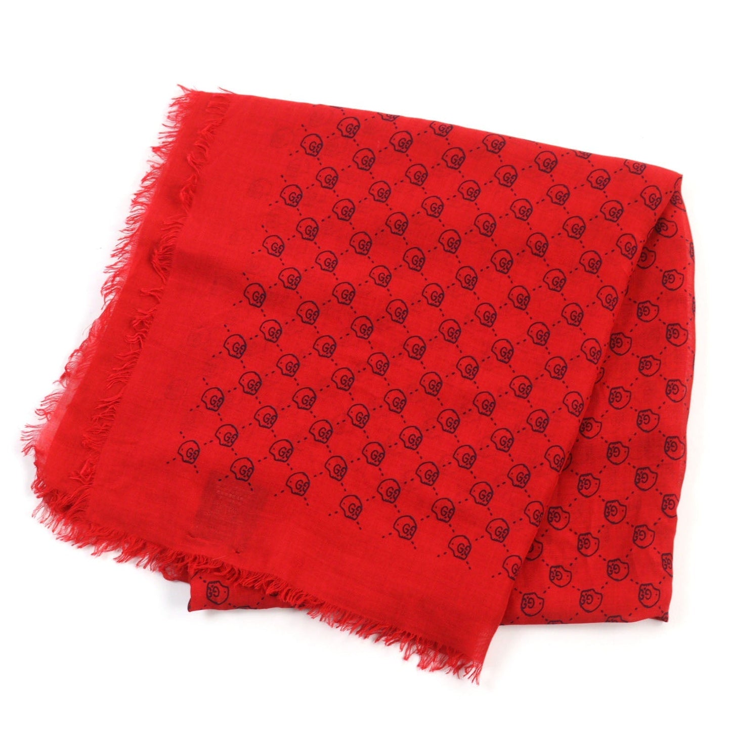 GUCCI scarf 453225 Rayon Red black