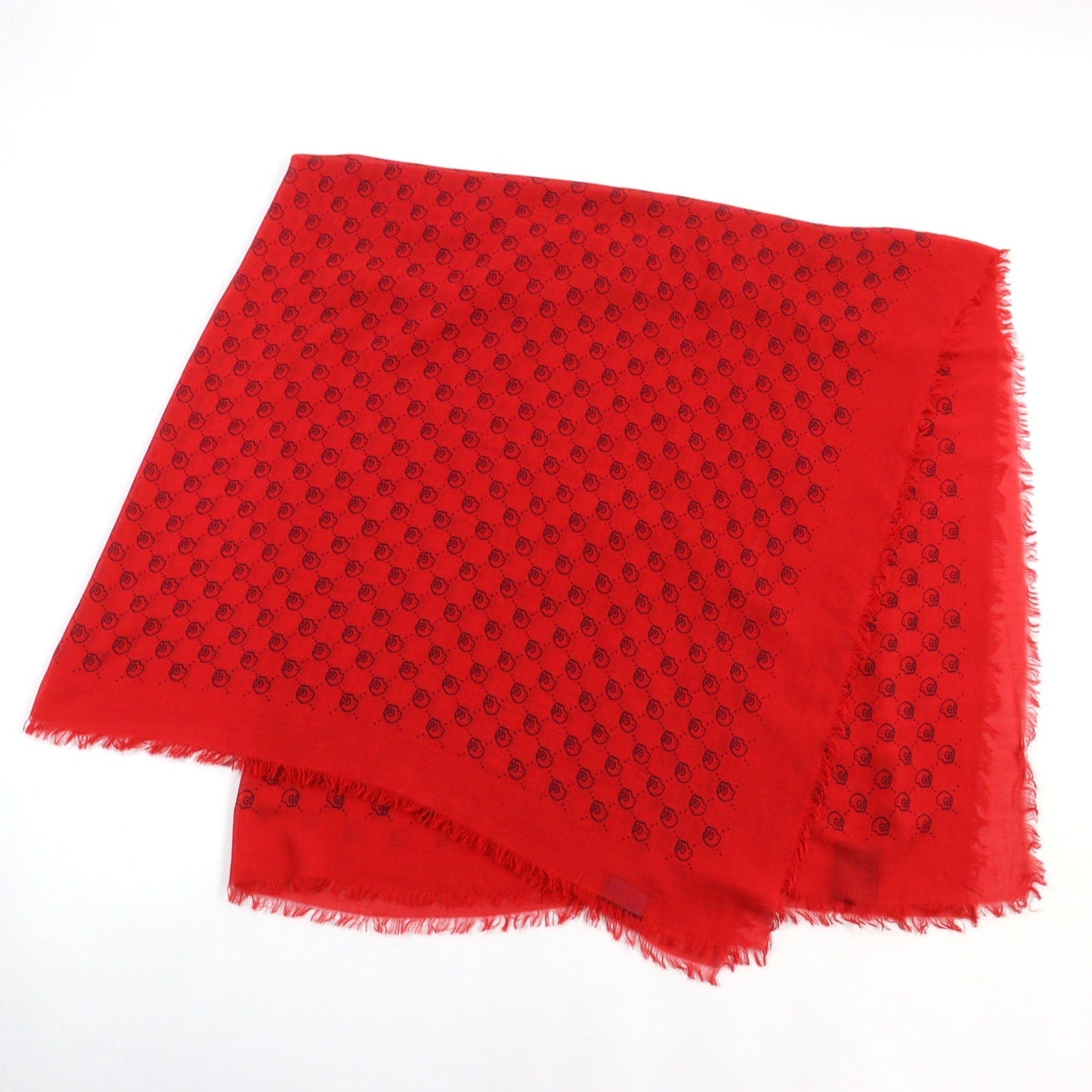 GUCCI scarf 453225 Rayon Red black