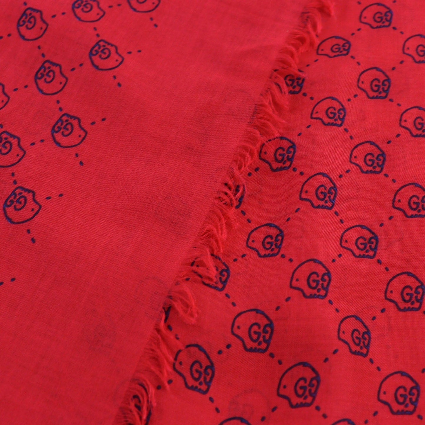 GUCCI scarf 453225 Rayon Red black
