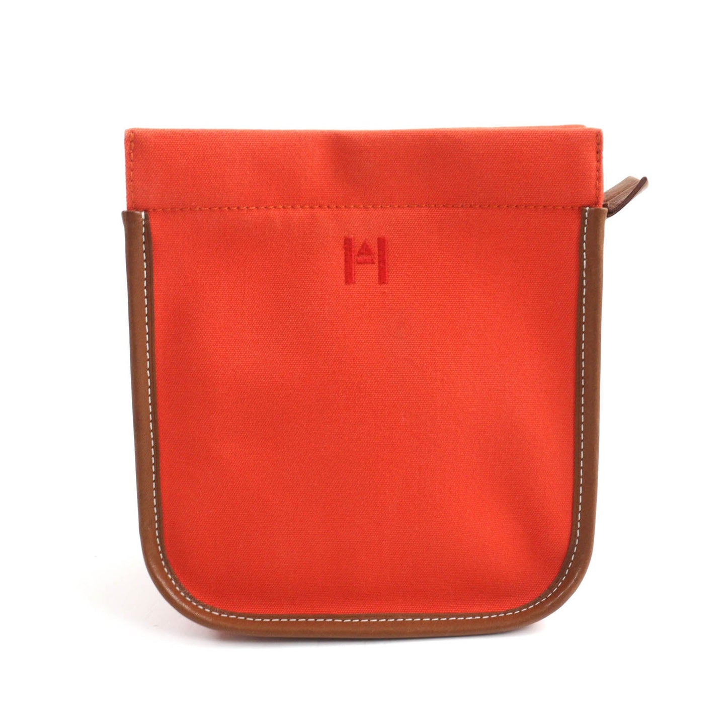 HERMES Pouch cotton Orange Camille