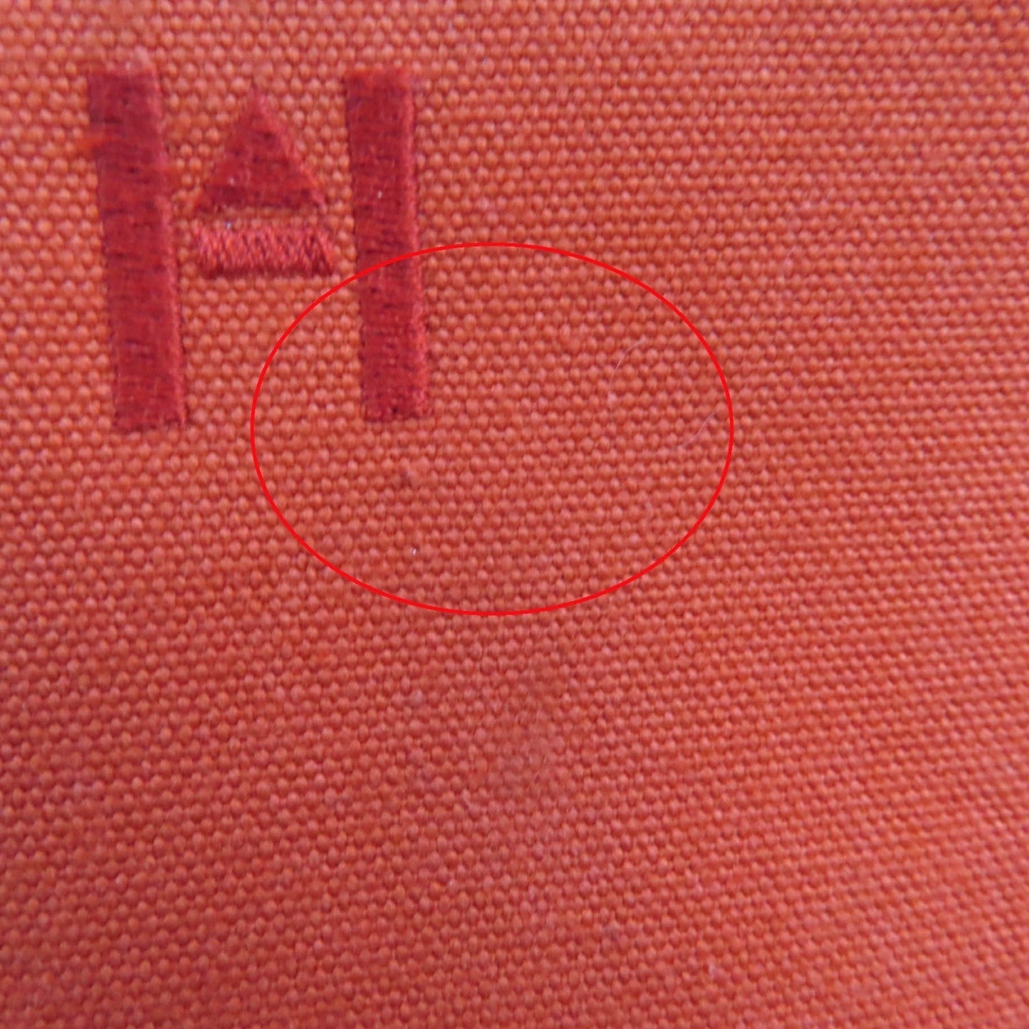 HERMES Pouch cotton Orange Camille