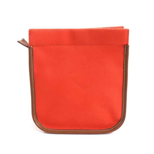 HERMES Pouch cotton Orange Camille
