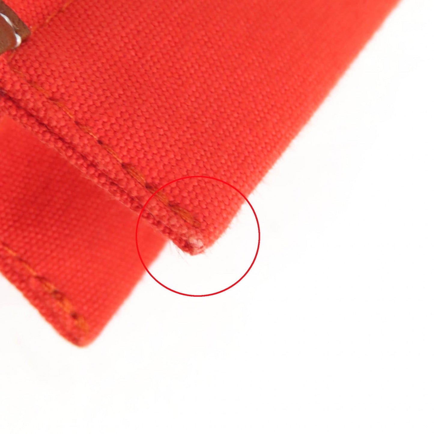 HERMES Pouch cotton Orange Camille