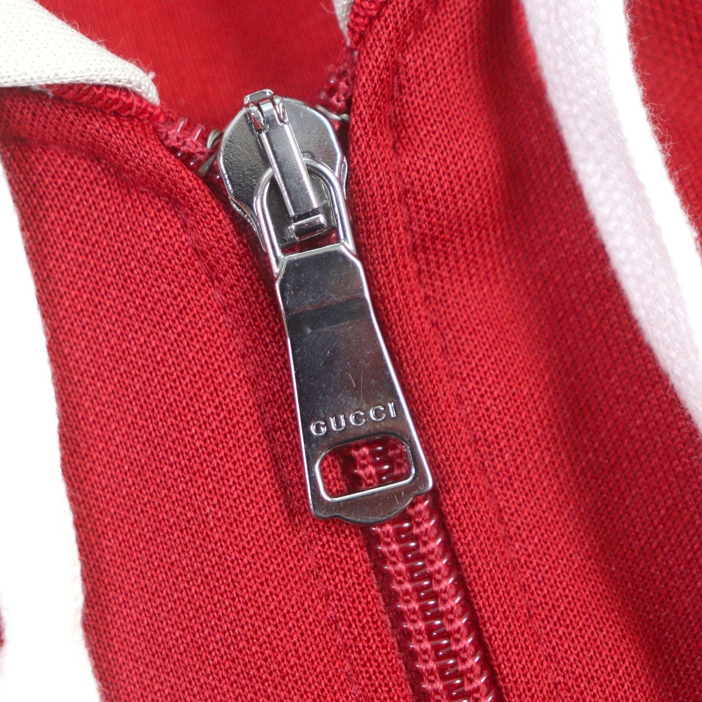 GUCCI Track jacket 575758 polyester Red beige Interlocking G XL