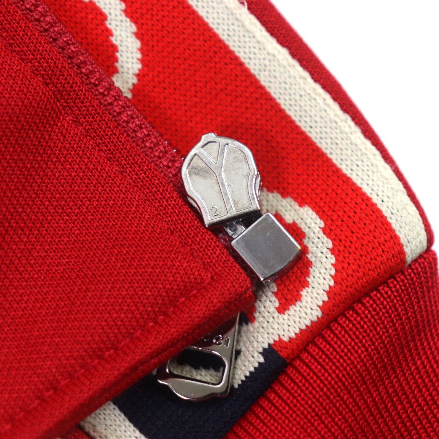 GUCCI Track jacket 575758 polyester Red beige Interlocking G XL