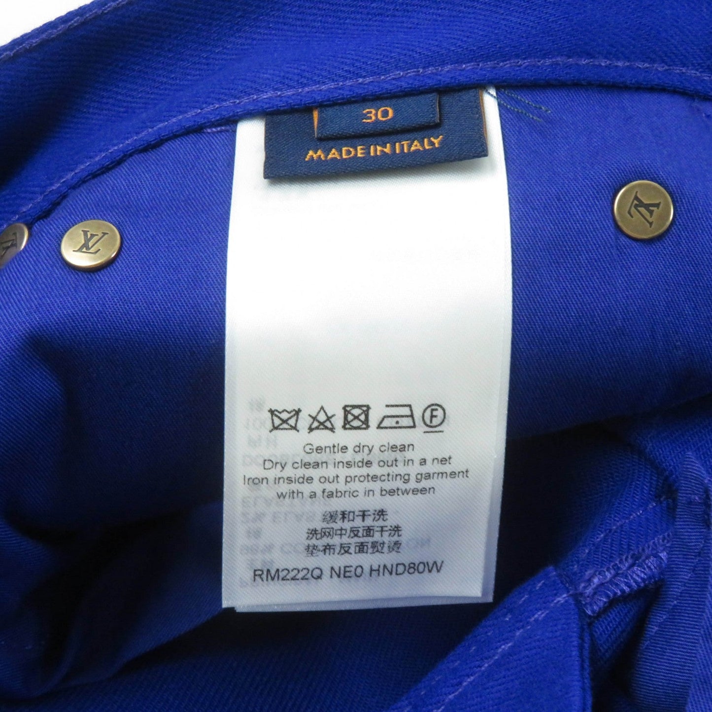 LOUIS VUITTON Denim pants cotton blue 30