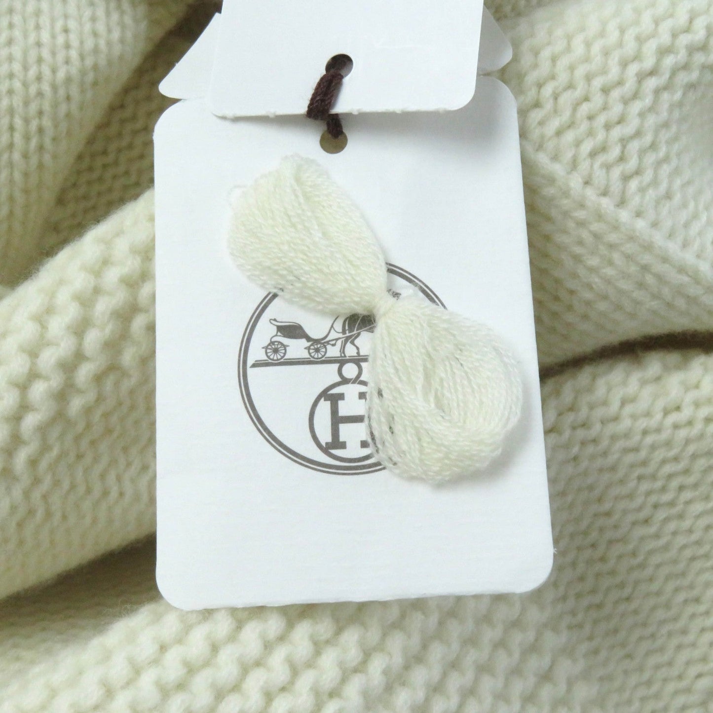 HERMES poncho 2904D3 wool Ivory 38