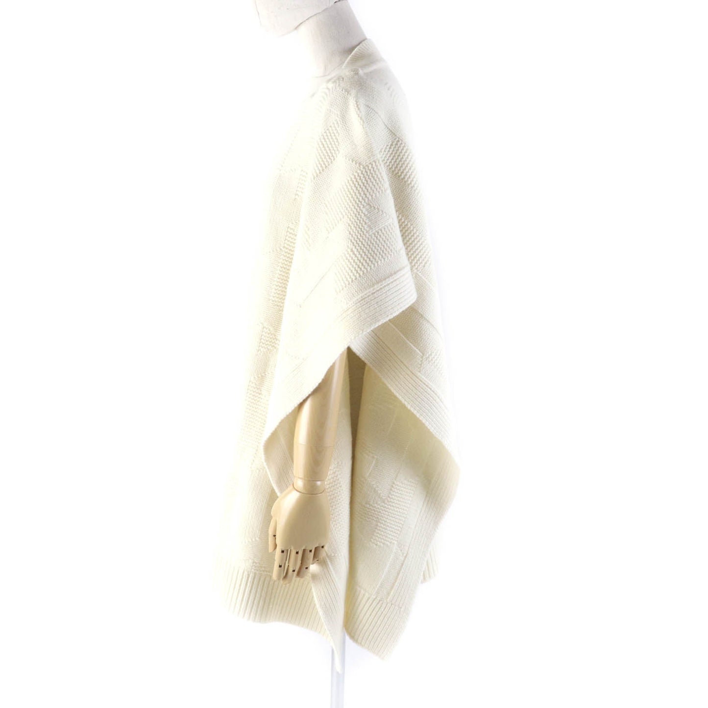 HERMES poncho 2904D3 wool Ivory 38