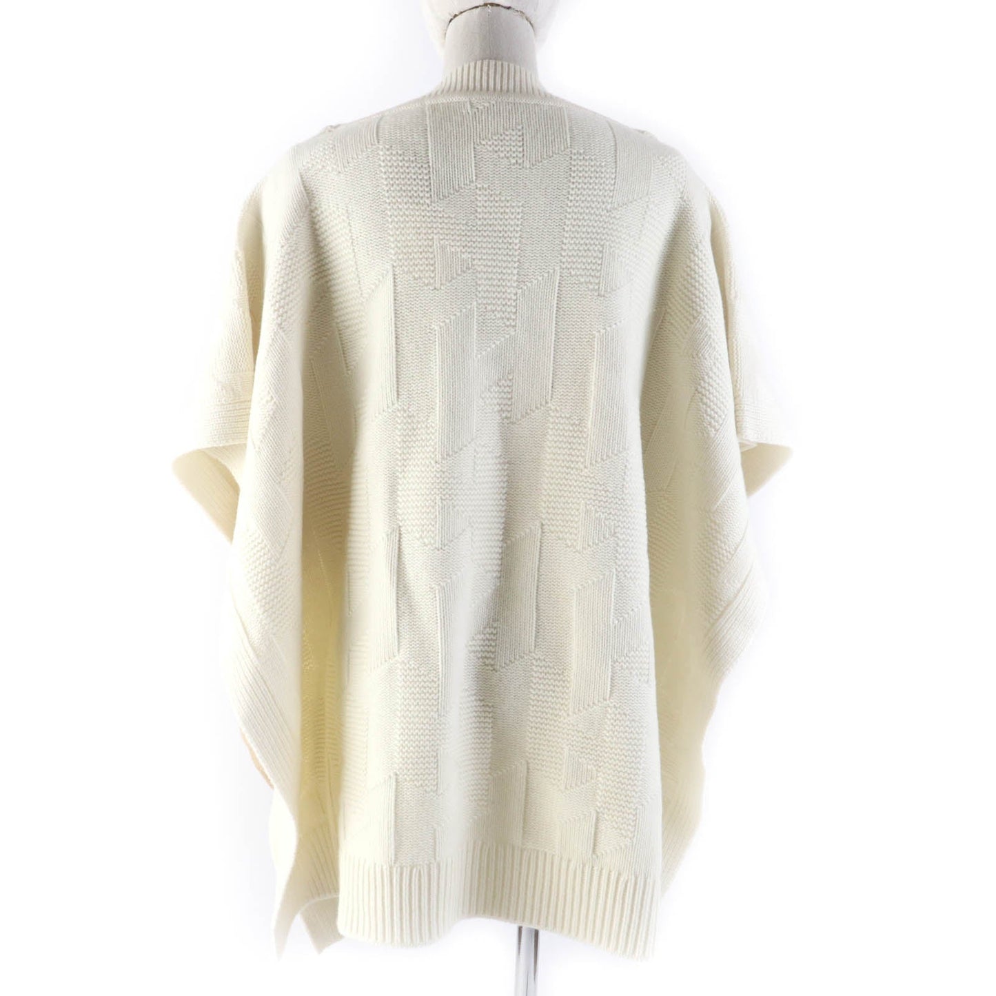 HERMES poncho 2904D3 wool Ivory 38
