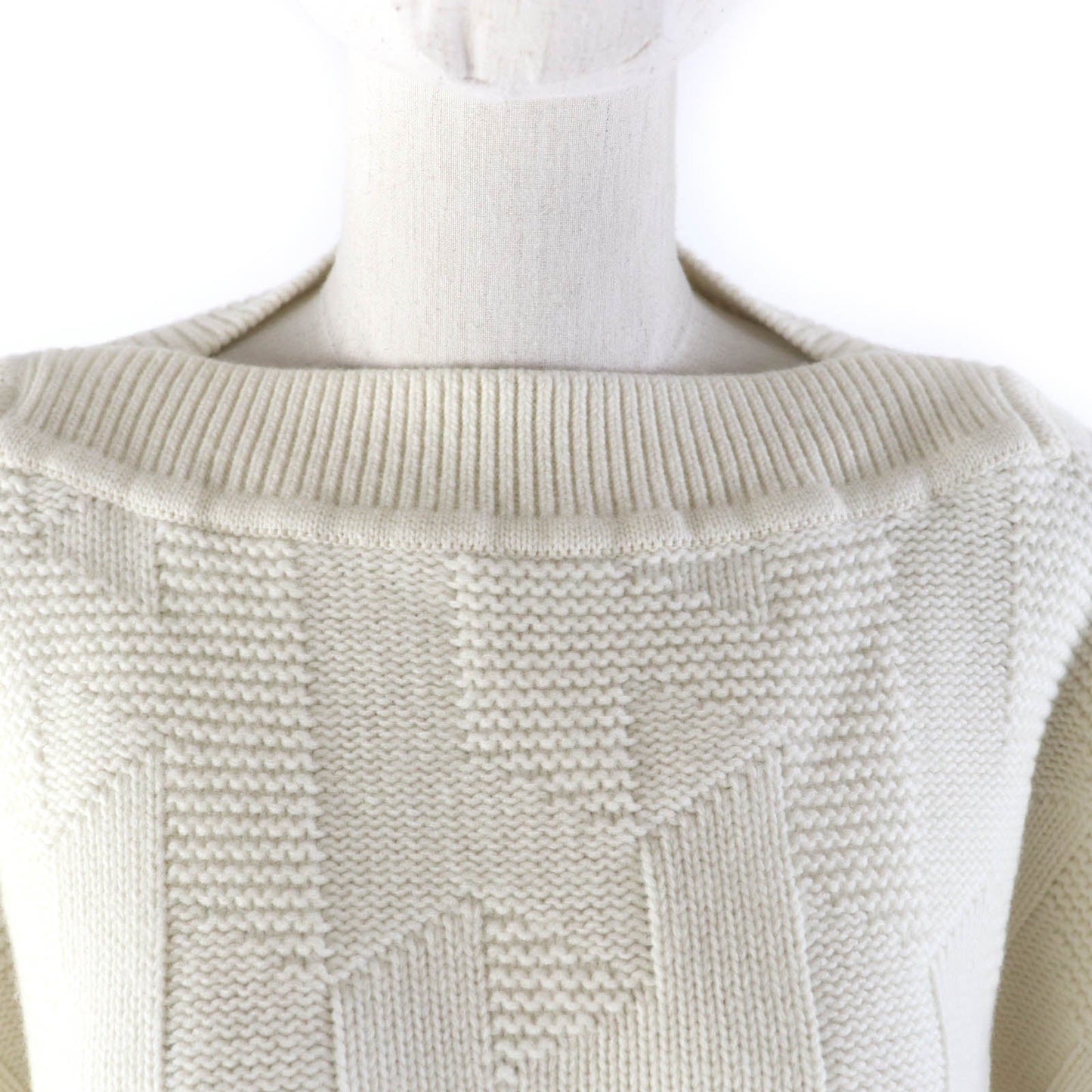 HERMES poncho 2904D3 wool Ivory 38
