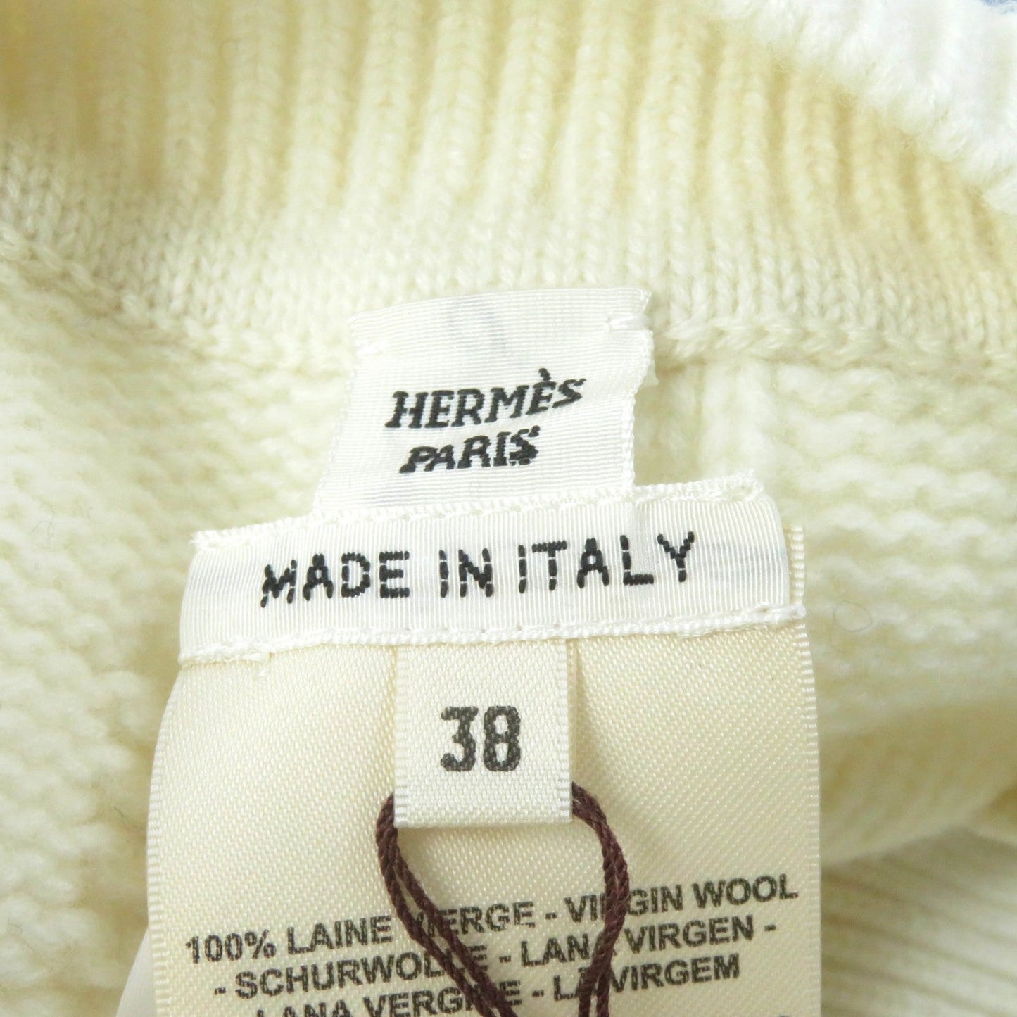 HERMES poncho 2904D3 wool Ivory 38