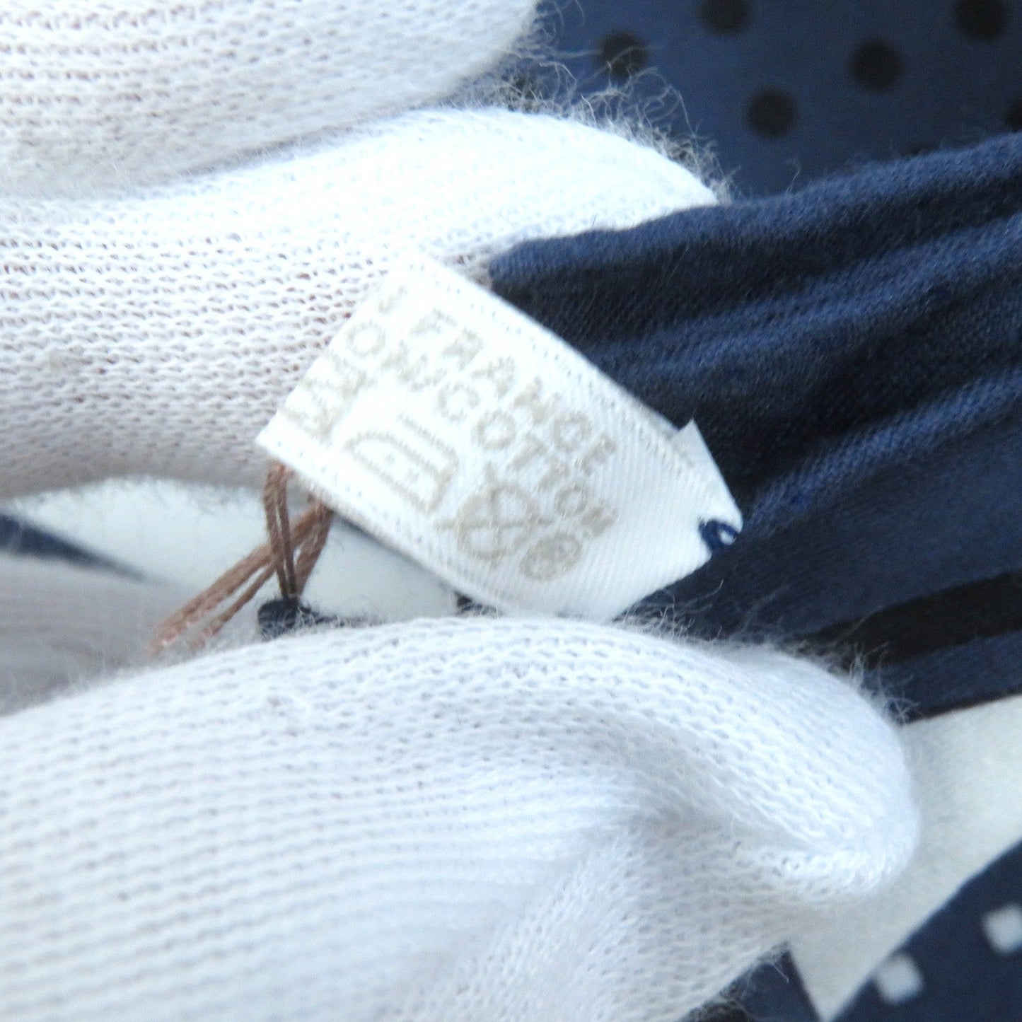 HERMES scarf cotton blue Tipi Bandana 40
