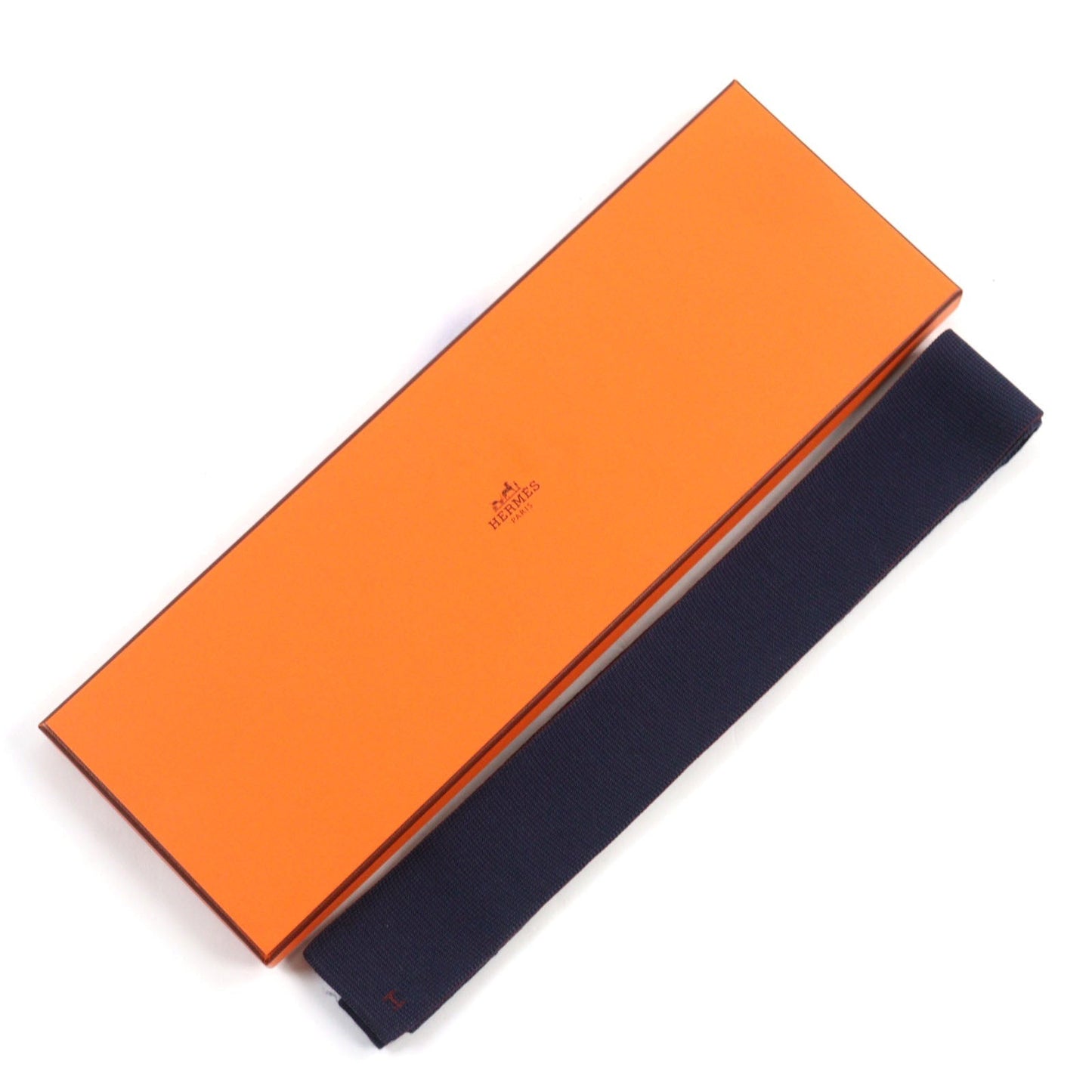 HERMES tie silk Navy Bordeaux