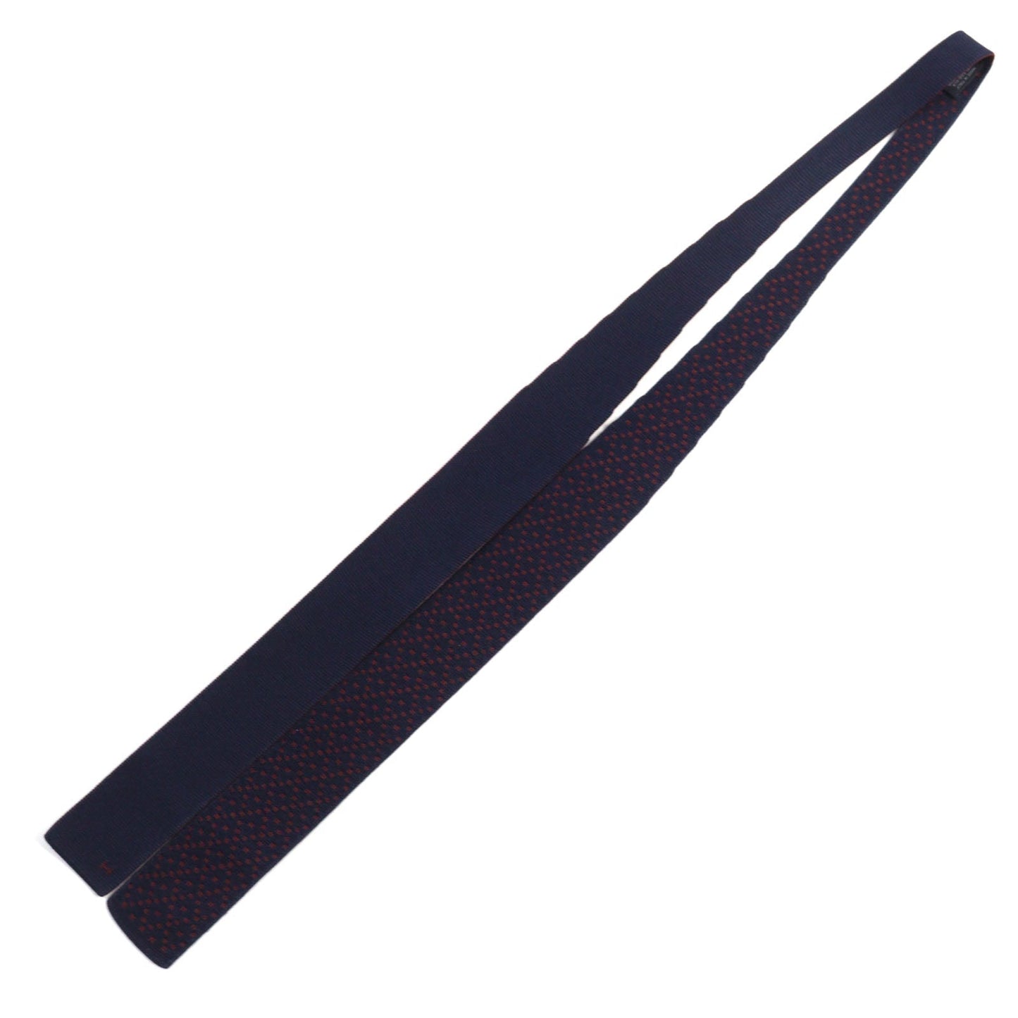 HERMES tie silk Navy Bordeaux