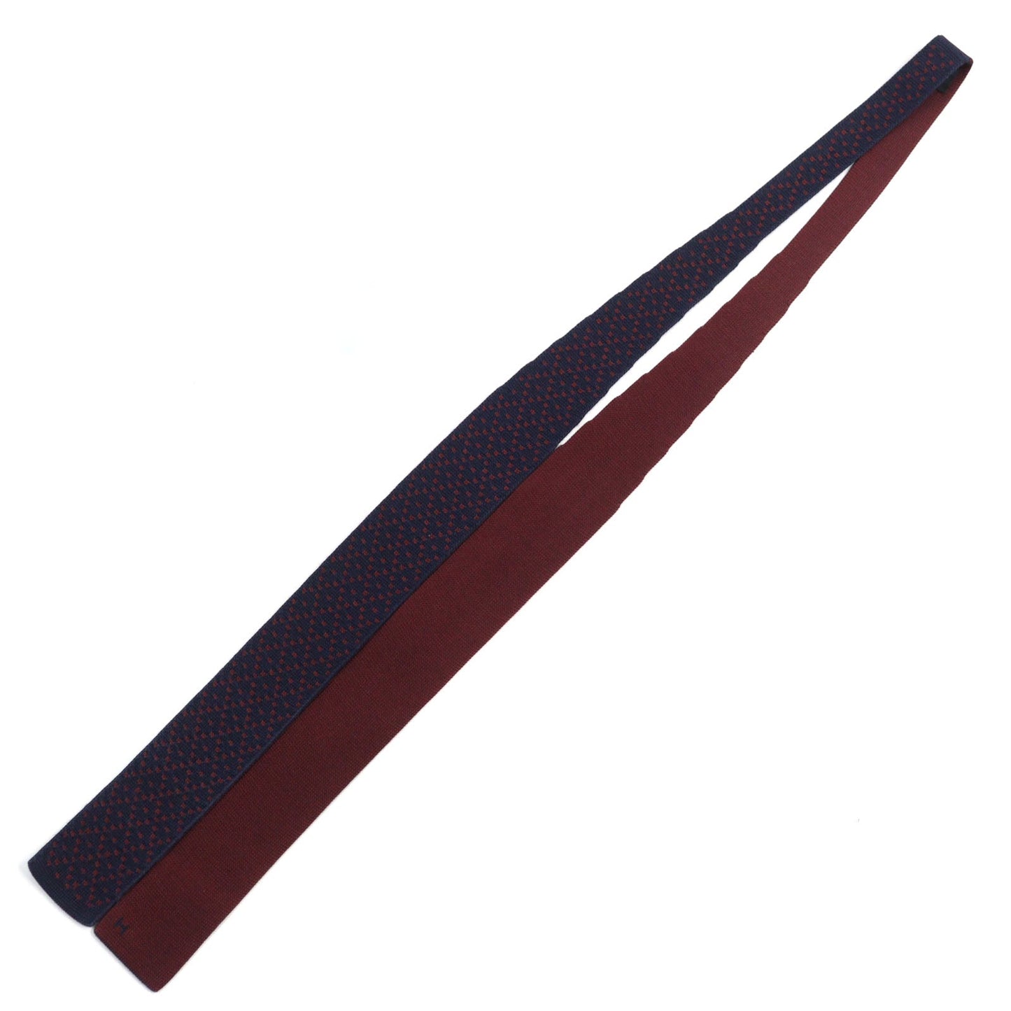 HERMES tie silk Navy Bordeaux