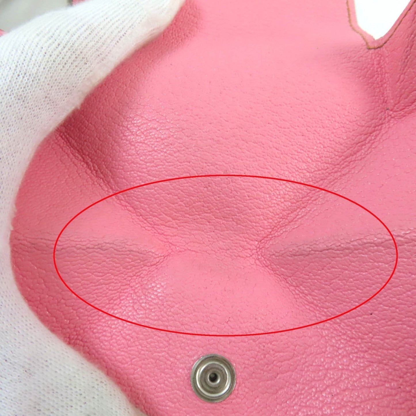 HERMES Coin case Shoble misol Brown pink Revan Cattle