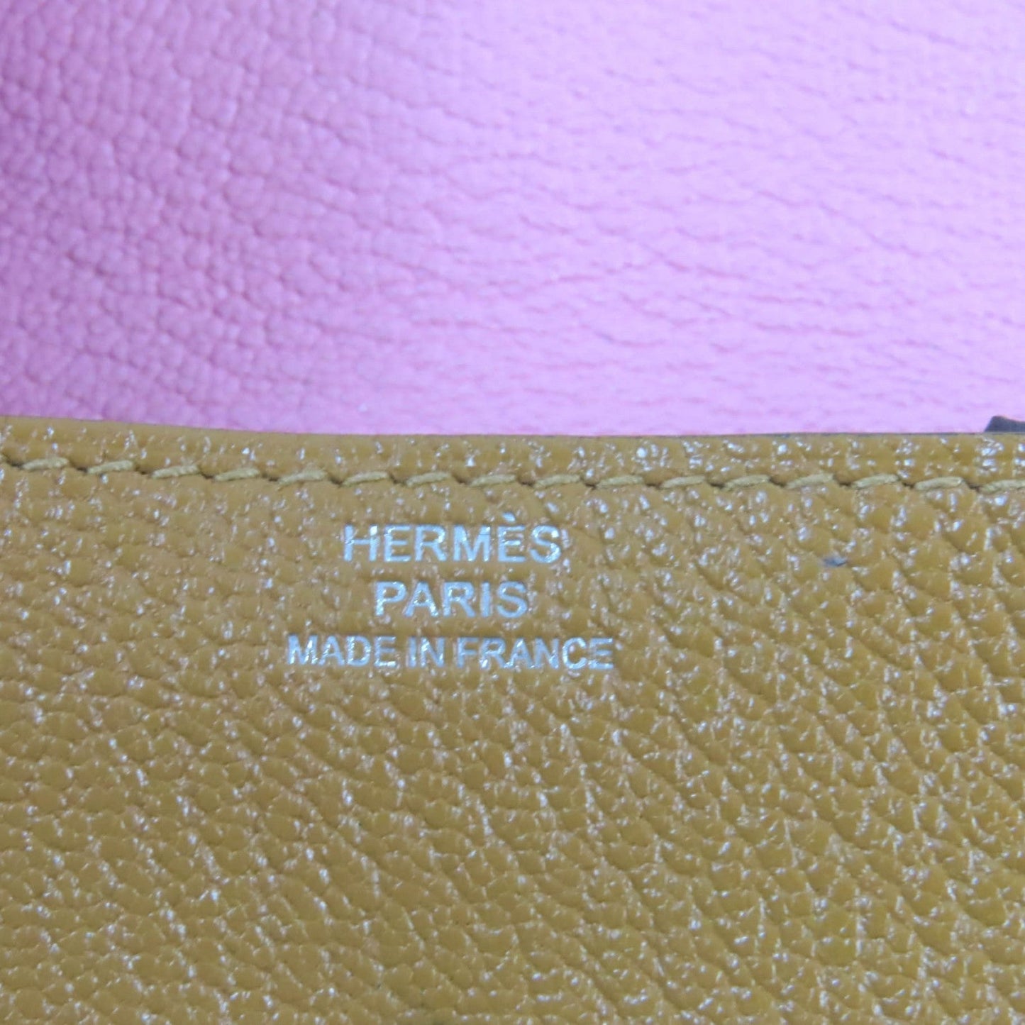 HERMES Coin case Shoble misol Brown pink Revan Cattle