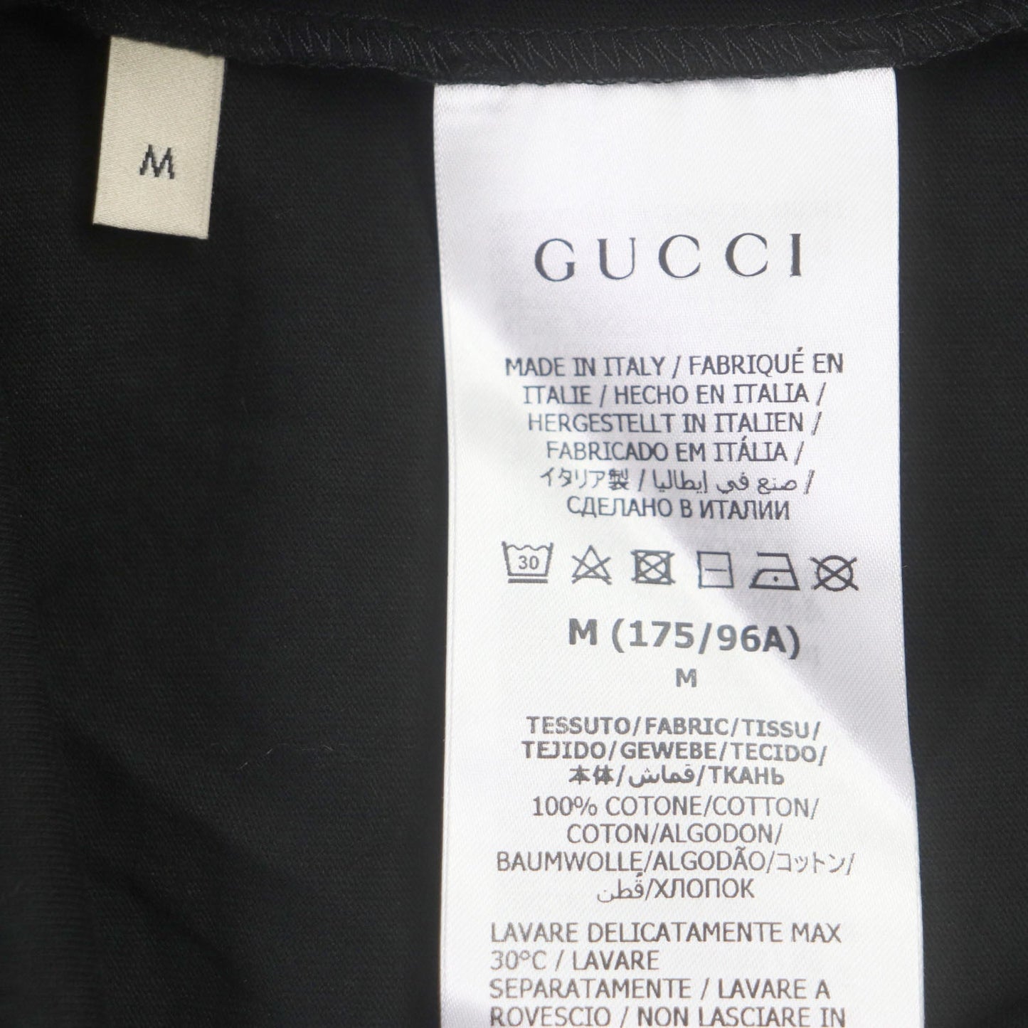 GUCCI Short sleeve T-shirt 441685 cotton black M