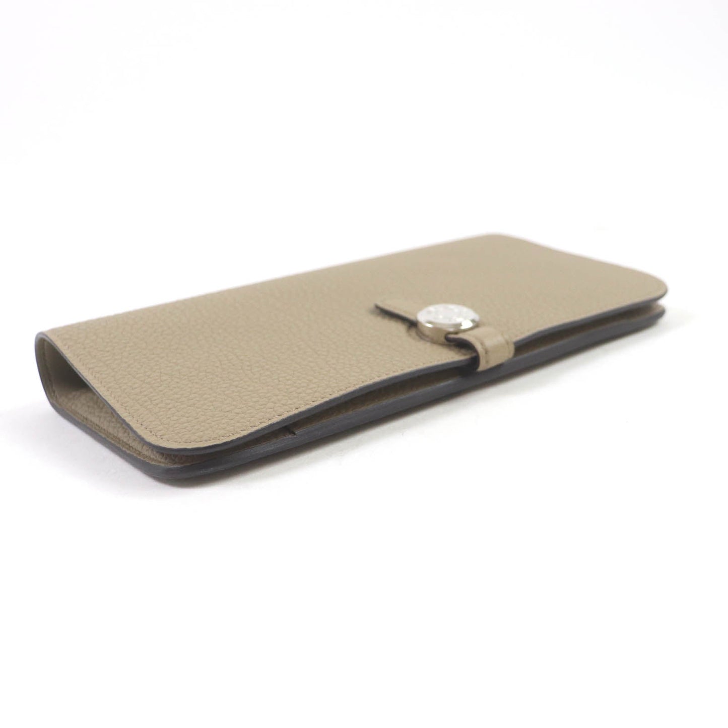 HERMES Long Wallet Purse Togo beige marfa Dogon GM