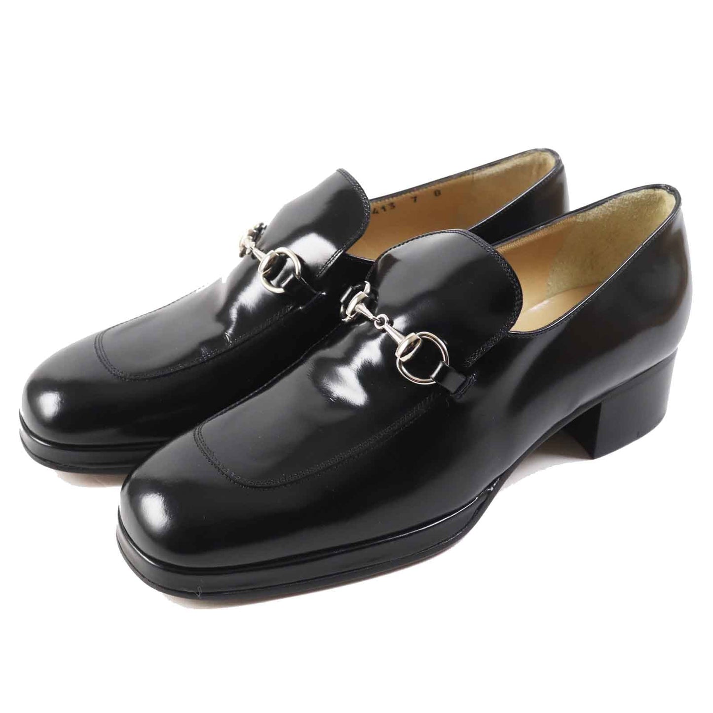 GUCCI loafers 100 0413 leather black 7