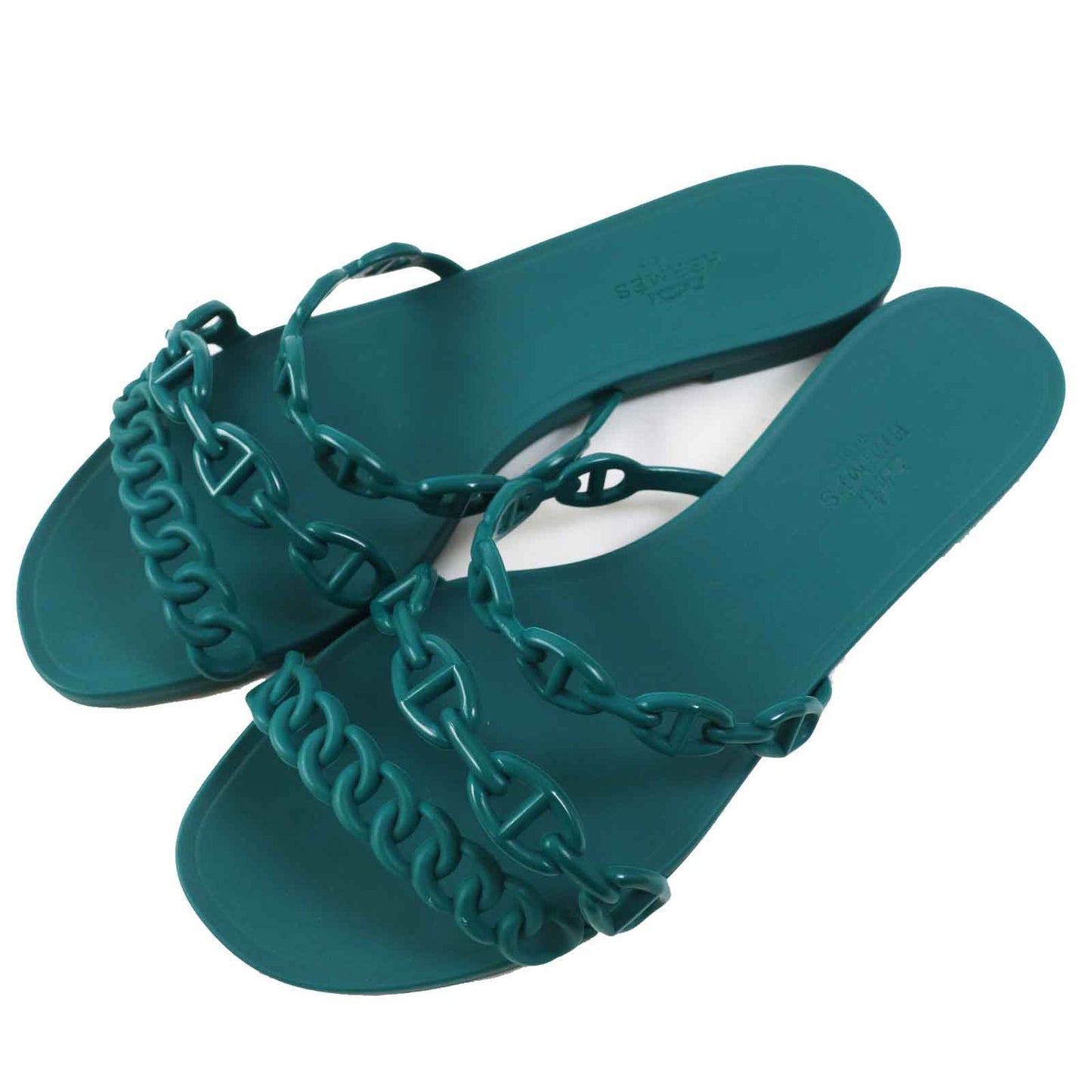 HERMES Sandals rubber green Rivage Rivage 37