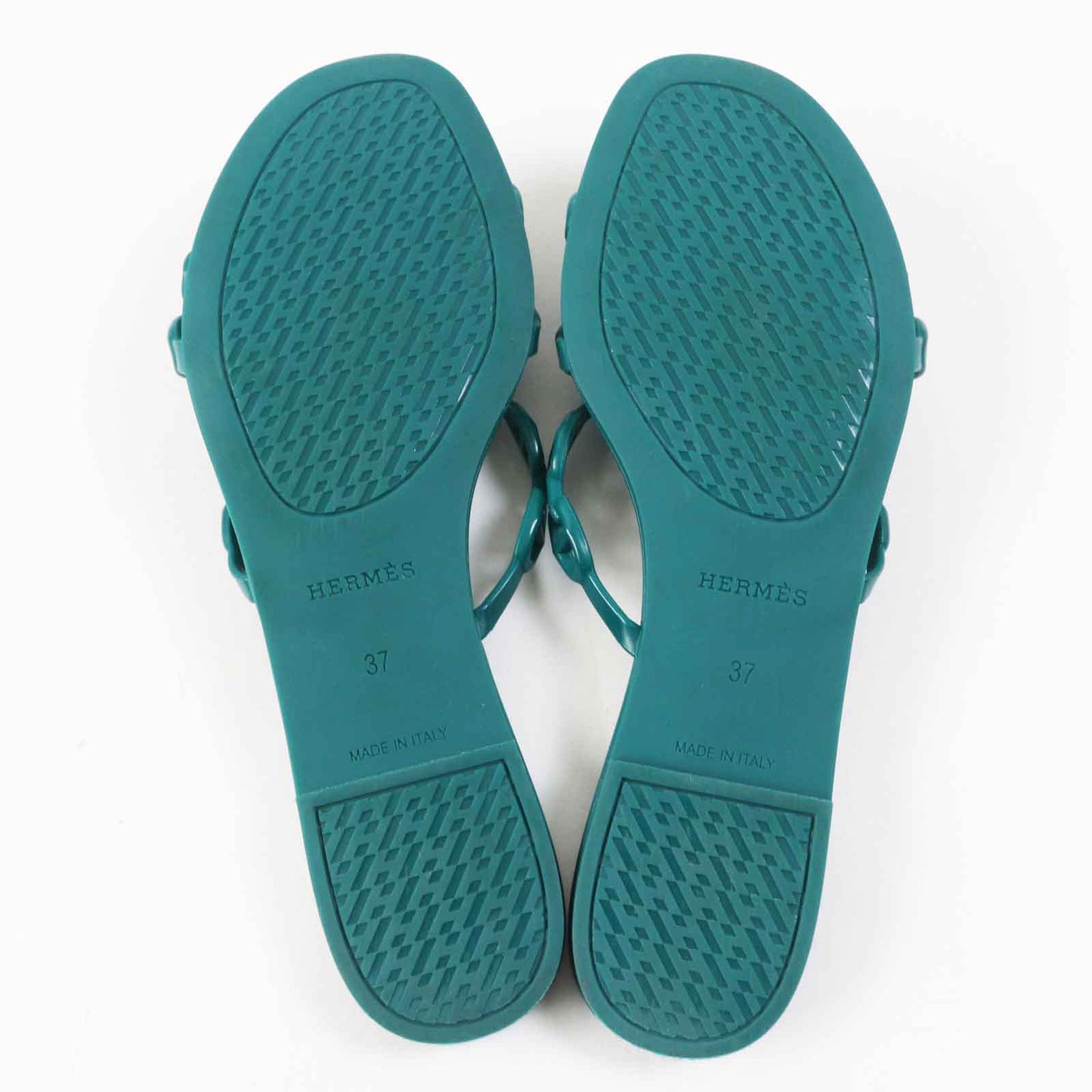 HERMES Sandals rubber green Rivage Rivage 37