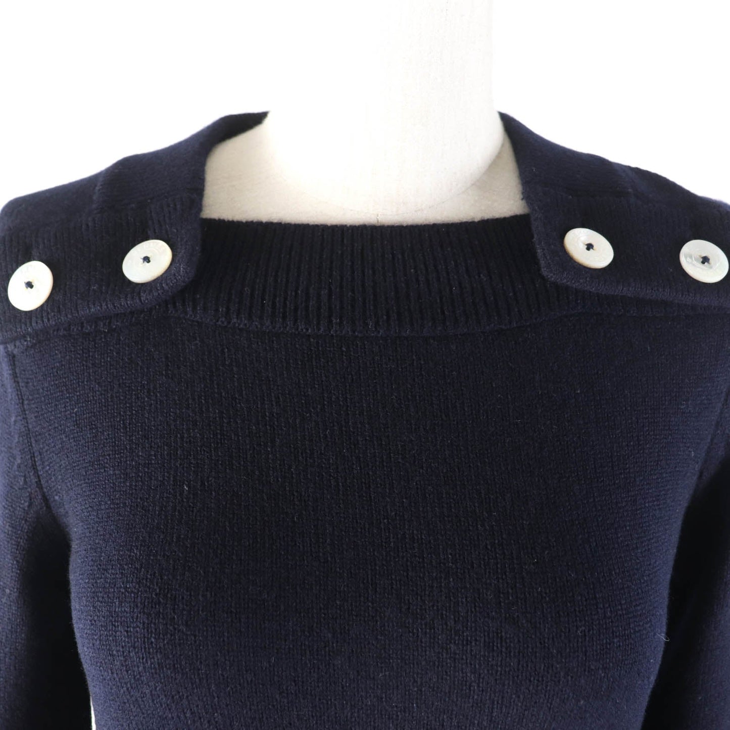 HERMES knit cashmere Navy 34