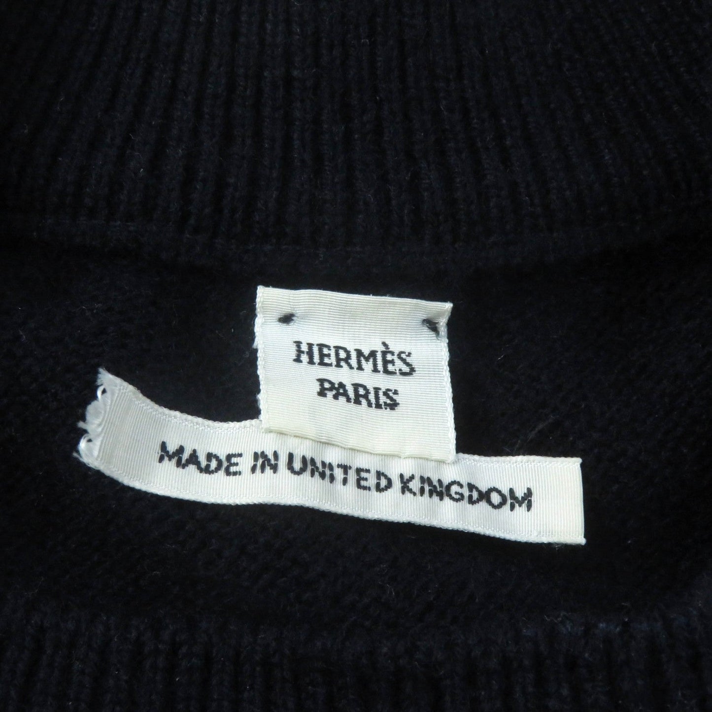 HERMES knit cashmere Navy 34