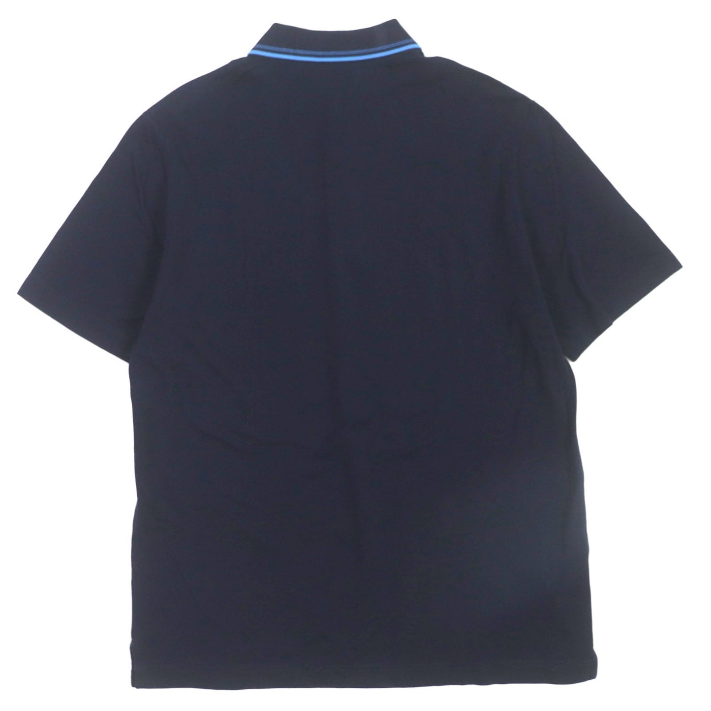 HERMES Short sleeve polo shirt cotton Navy L
