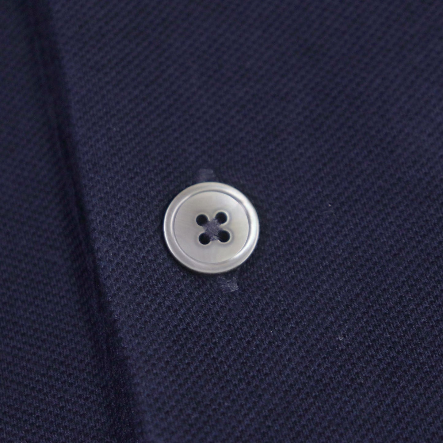 HERMES Short sleeve polo shirt cotton Navy L