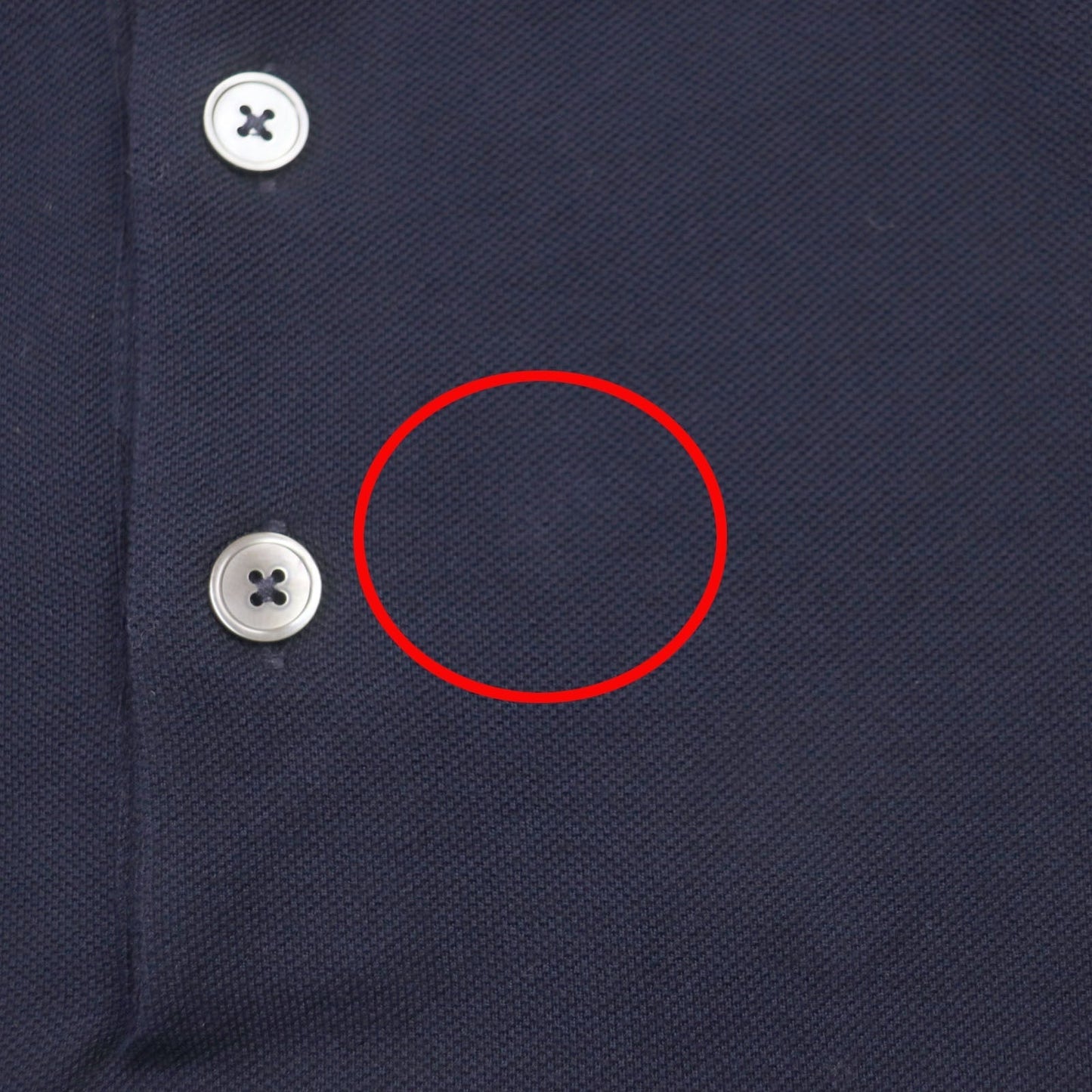 HERMES Short sleeve polo shirt cotton Navy L