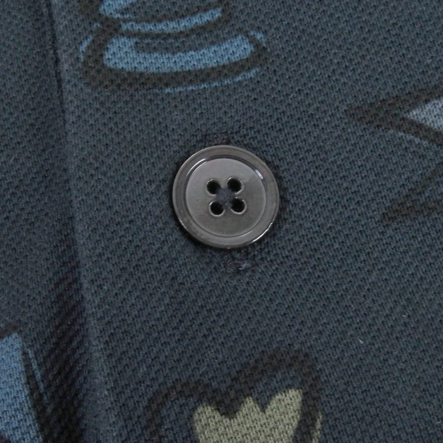 HERMES Short sleeve polo shirt cotton Blue type S