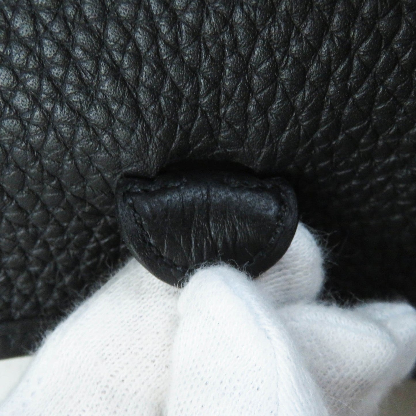 HERMES Shoulder Bag Taurillon Clemence black Evelyn TPM