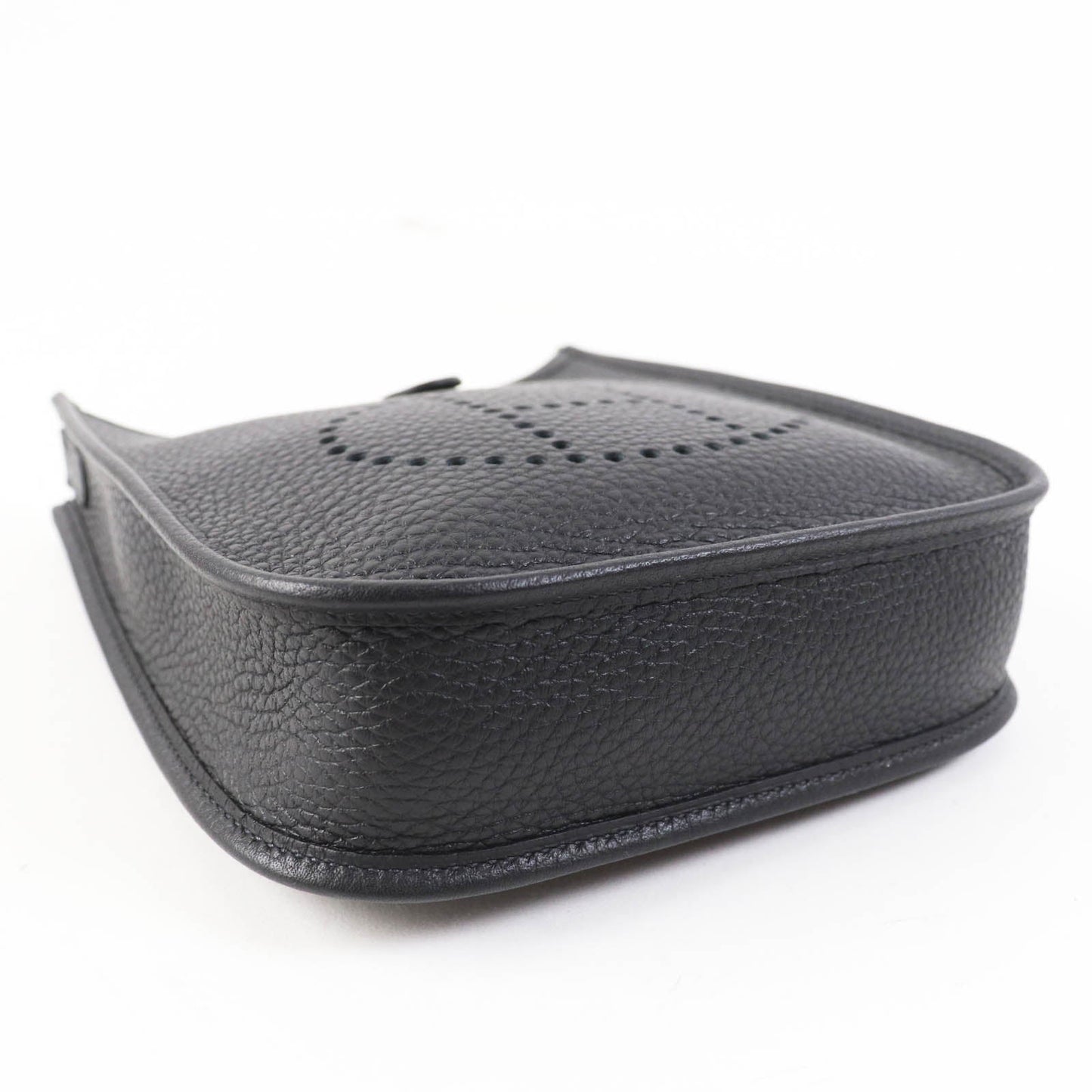 HERMES Shoulder Bag Taurillon Clemence black Evelyn TPM