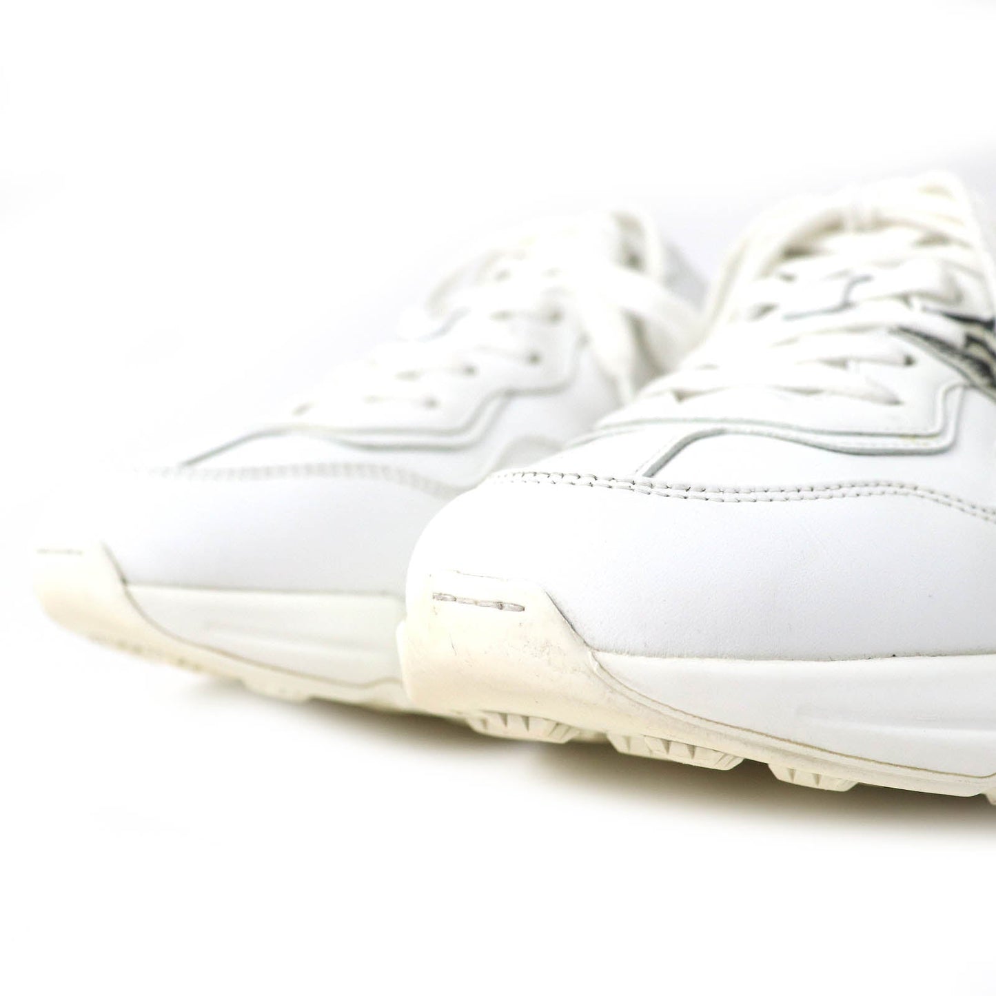 GUCCI sneakers 58337 Main: Leather White Black Green Yellow Mystic cat Women 38 Used